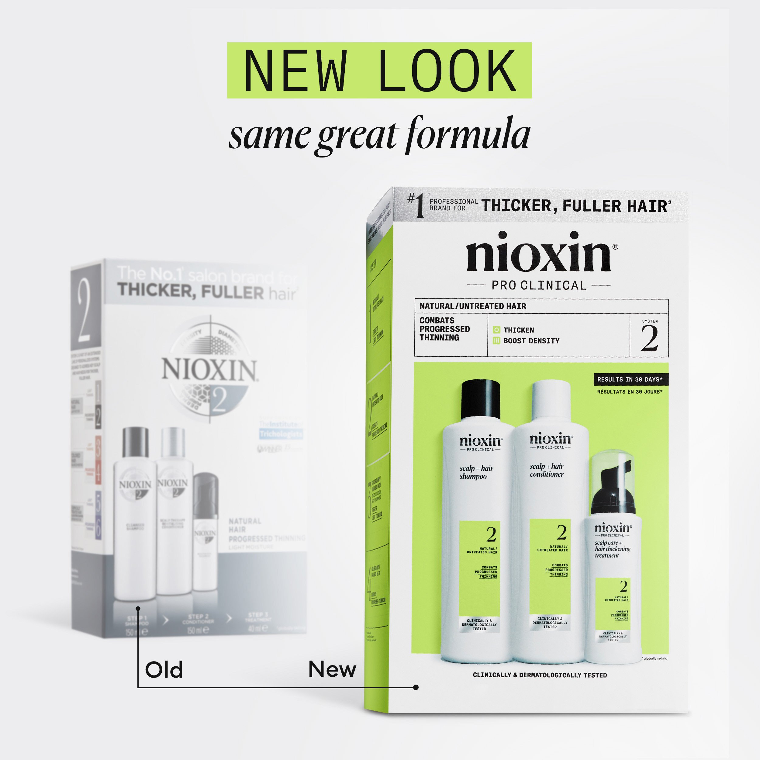 Nioxin System 2 Loyalty Kit, 300 ml + 300 ml + 100 ml