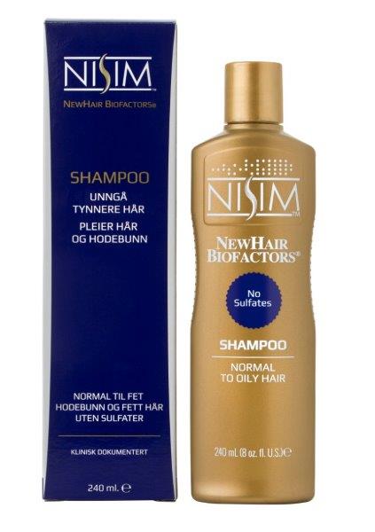 Nisim Shampoo for Normal til Fet hodebunn, 240 ml