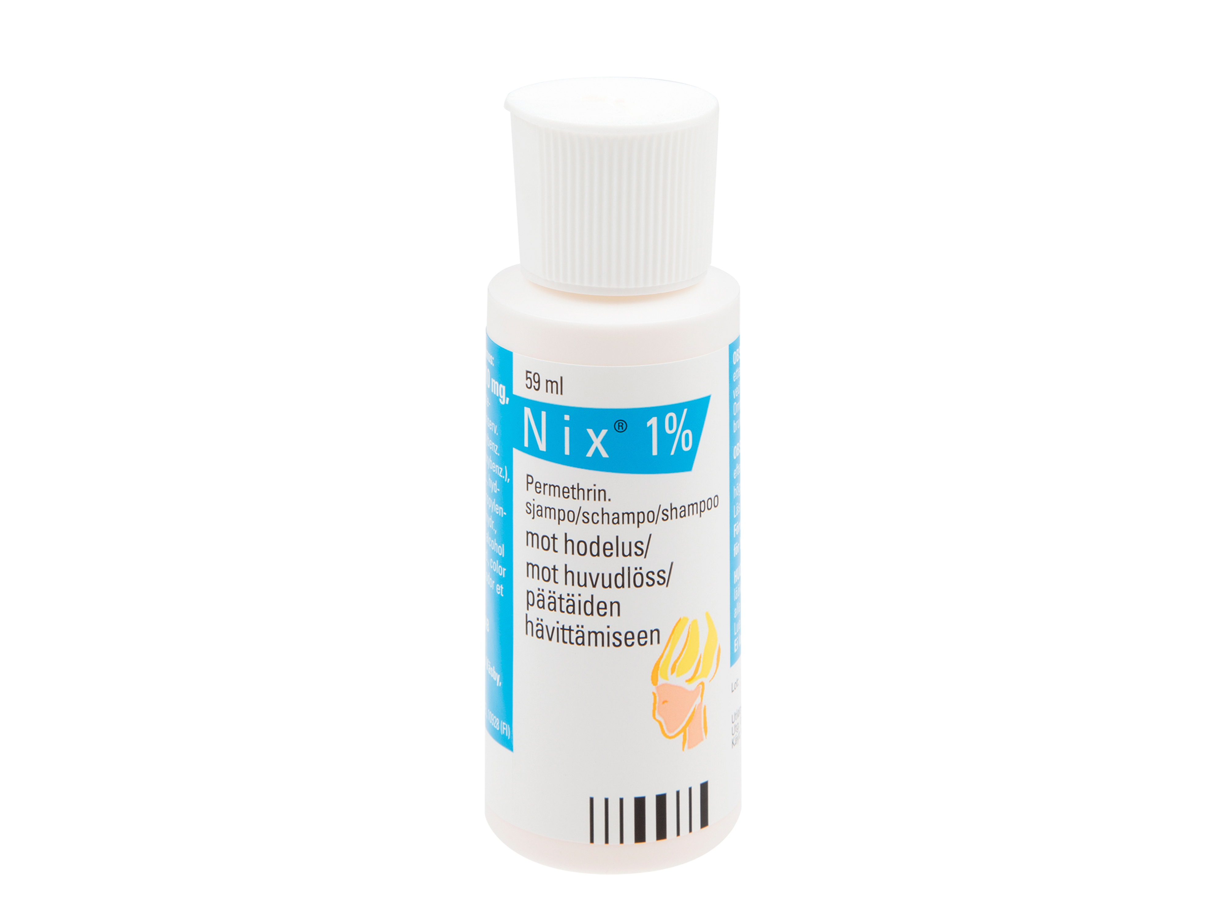 Nix 1 % sjampo, 59 ml, NB kort holdbarhet, november