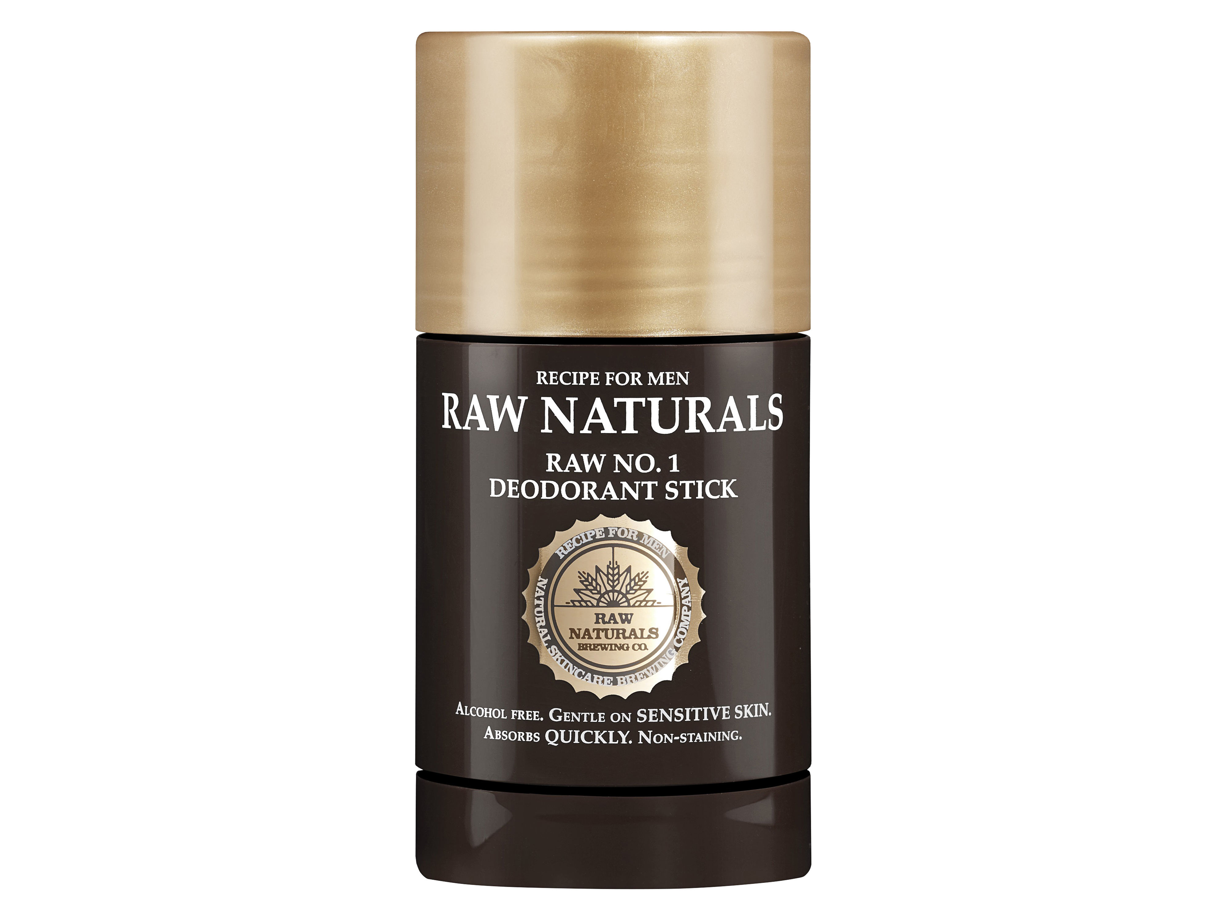 RAW Naturals No 1 Deodorant Stick, Deostick til herre, 75 ml