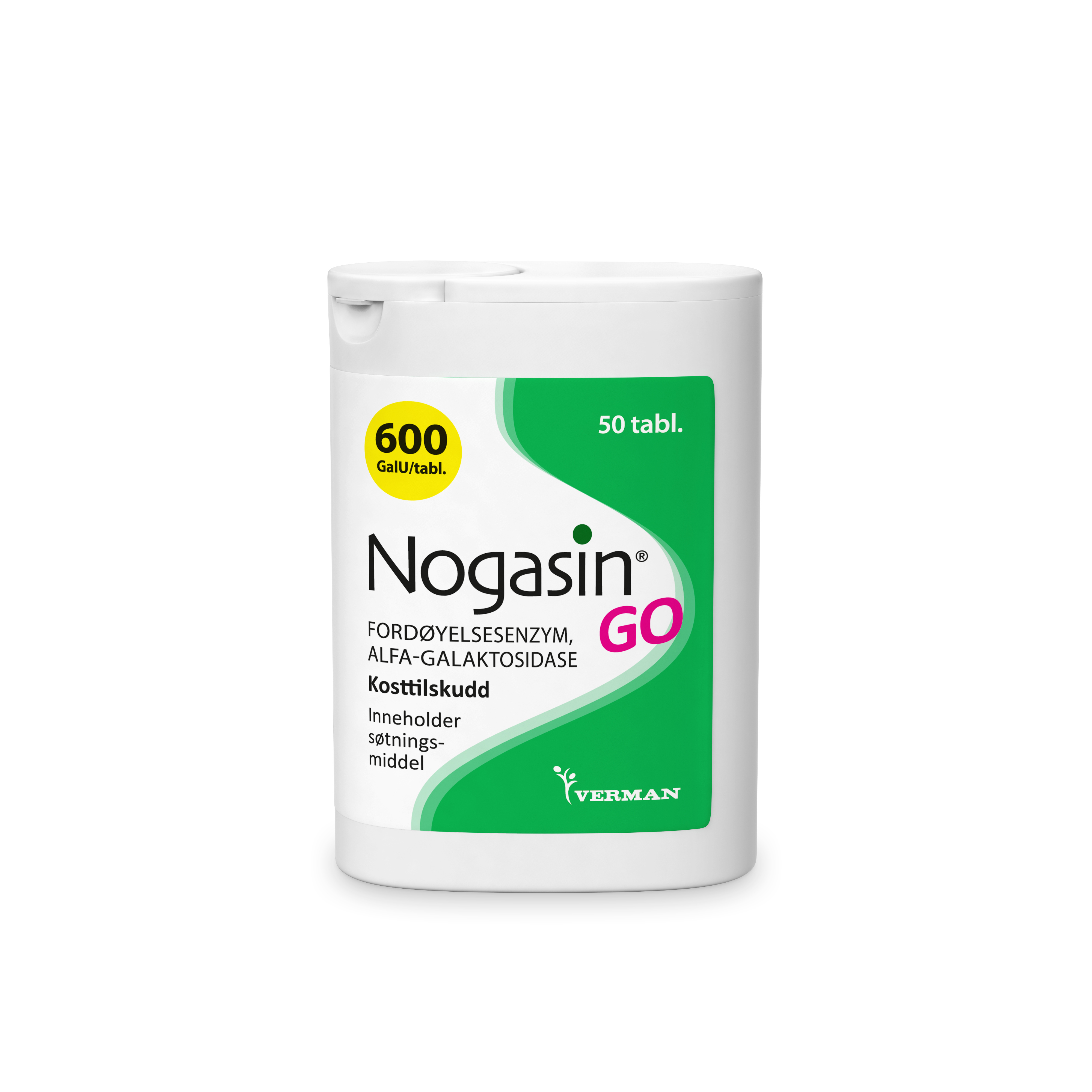 Nogasin Go tyggetabletter, 50 stk.