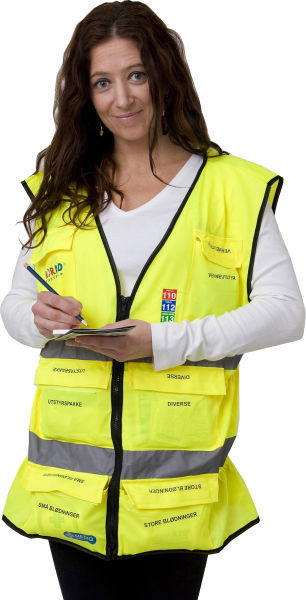 Noraid Førstehjelpsvest med innhold, 1 stk.