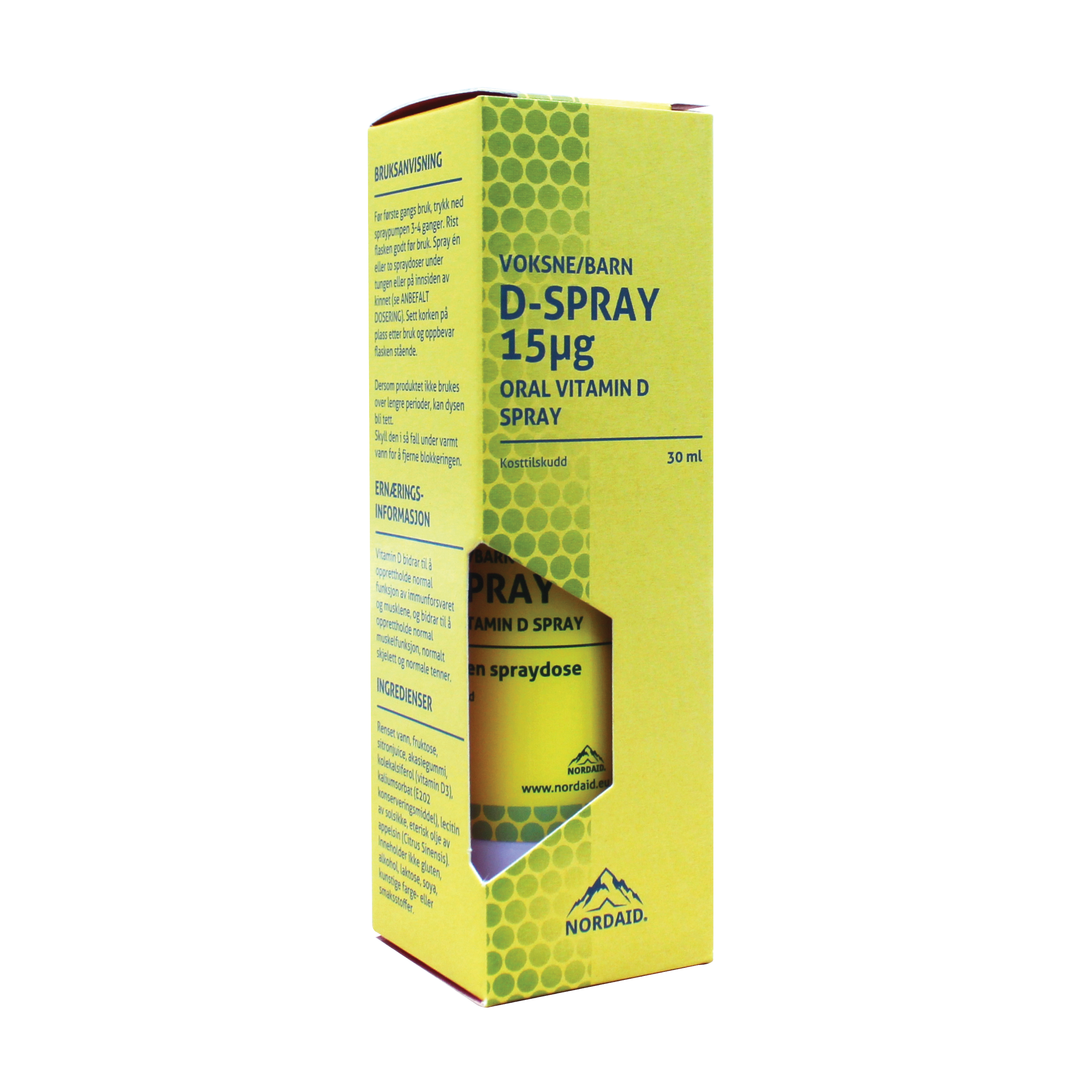 Nordaid D-Spray 15 µg Munnspray, 30 ml