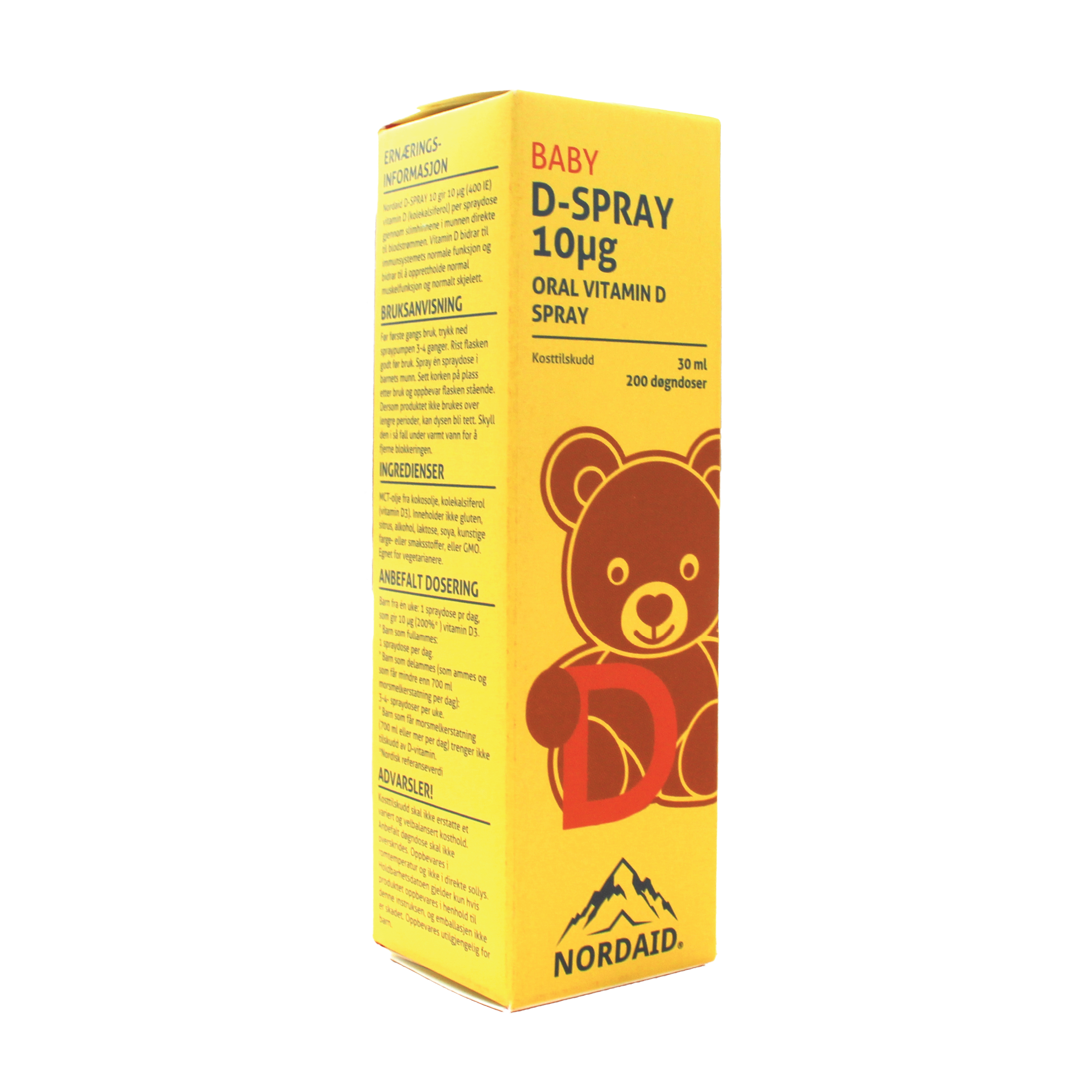 Nordaid D-Spray Baby 10 µg Munnspray, 30 ml
