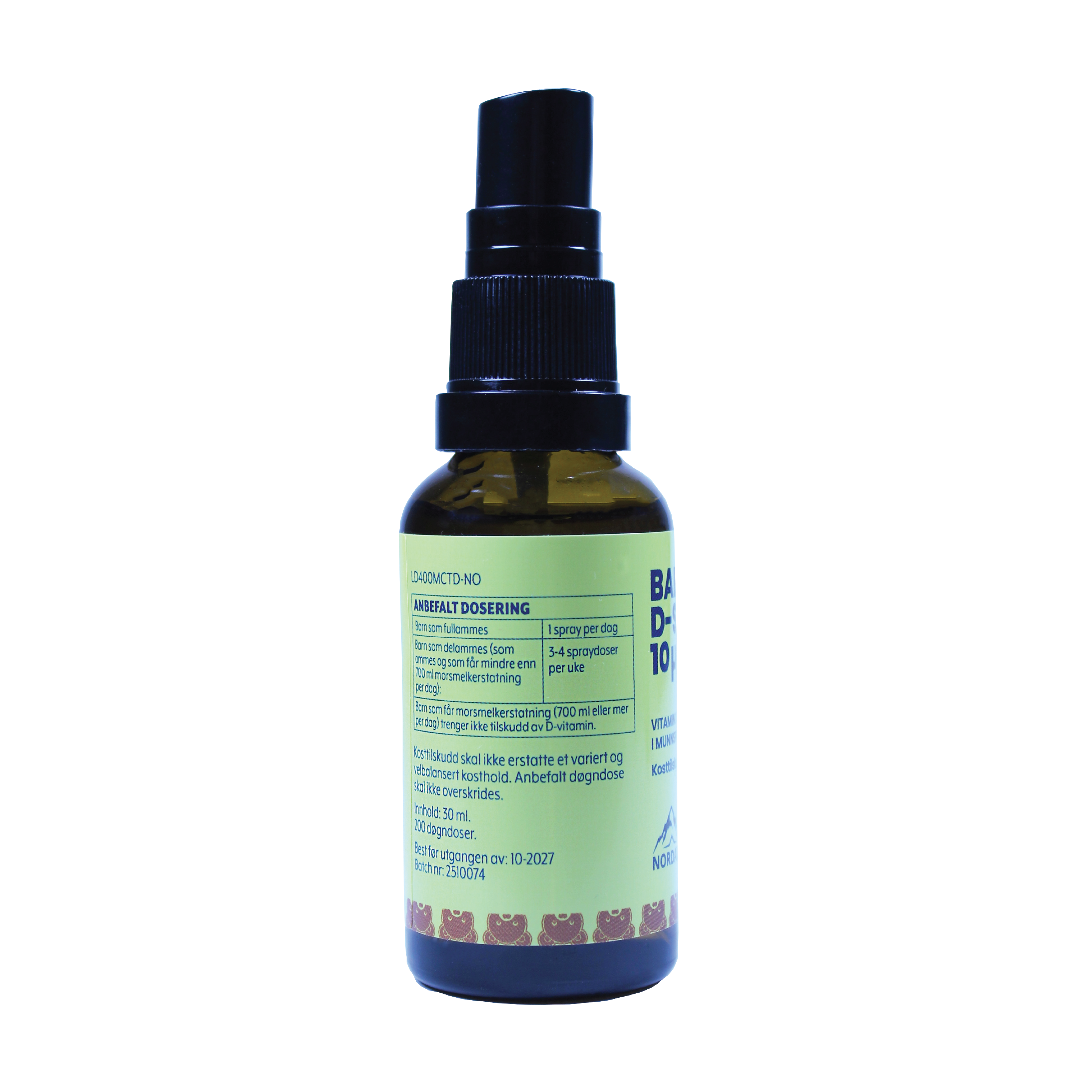 Nordaid D-Spray Baby 10 µg Munnspray, 30 ml