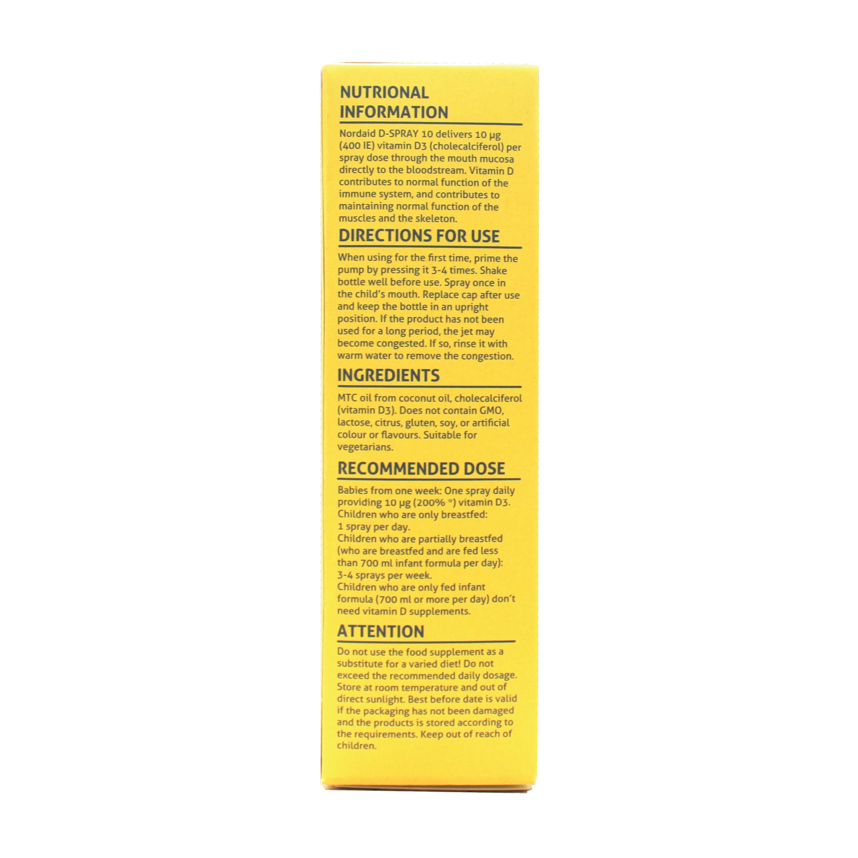 Nordaid D-Spray Baby 10 µg Munnspray, 30 ml