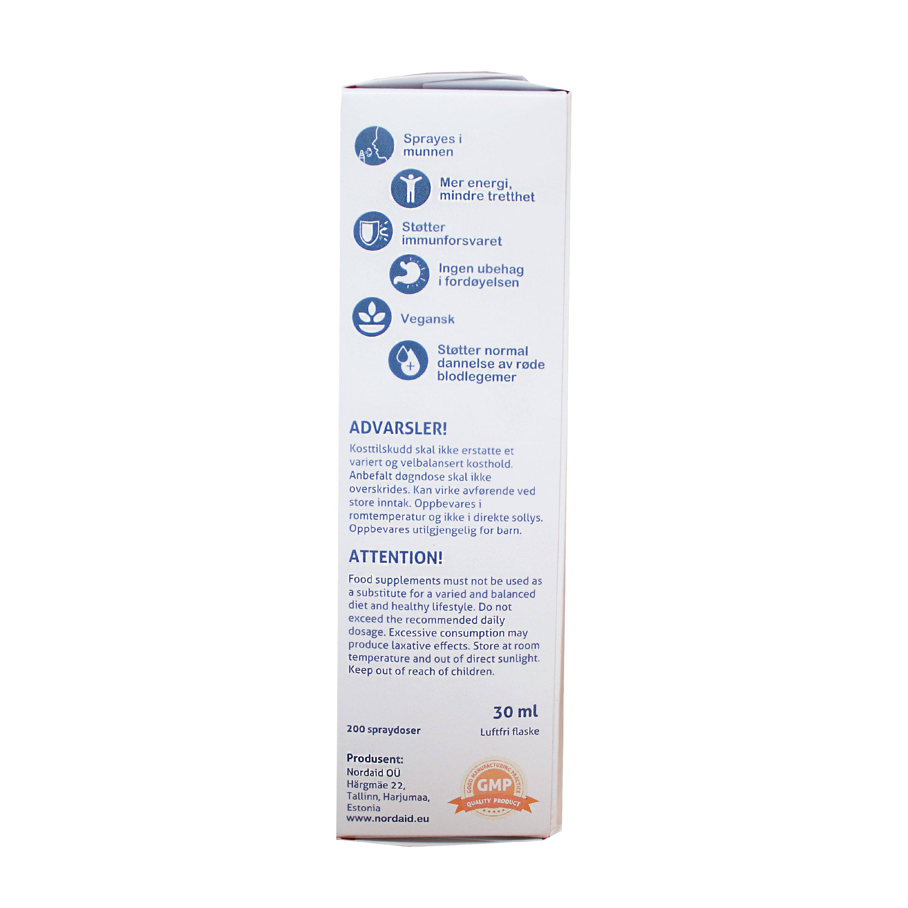 Nordaid Jern i Spray Munnspray, 30 ml