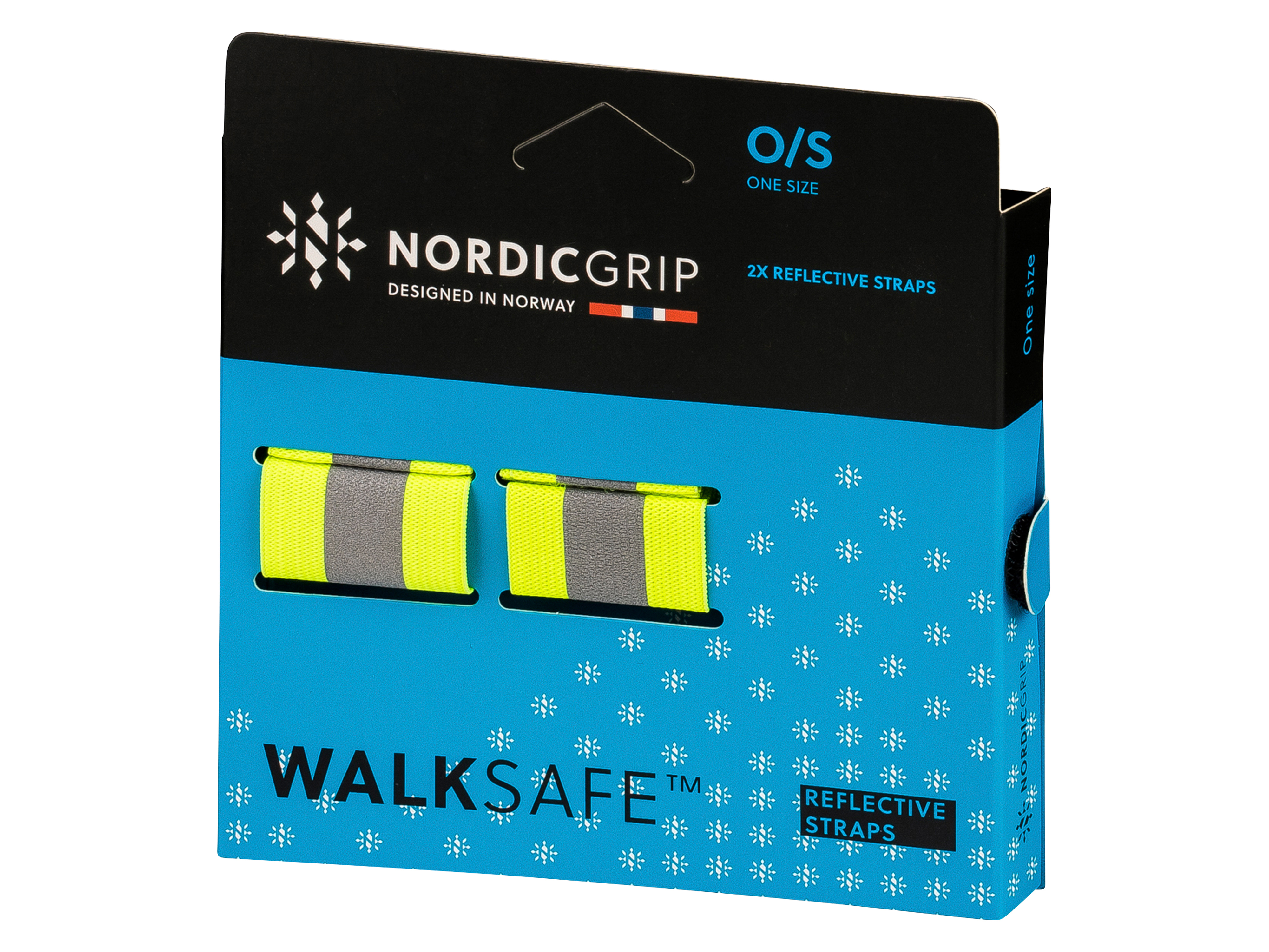 Nordic Grip Refleksbånd til arm/legg, Gul, 2 stk.