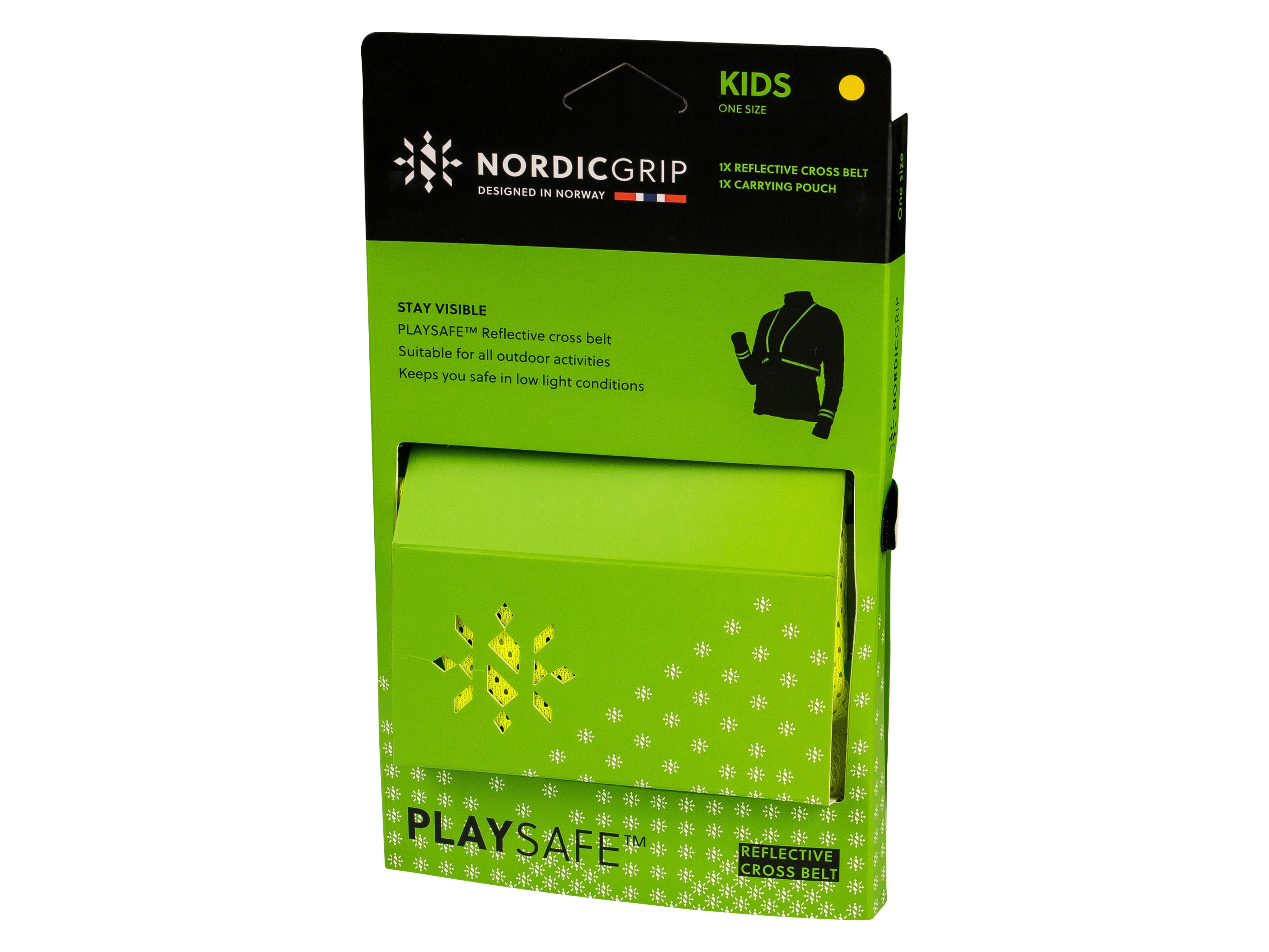 Nordic Grip Reflekssele til junior, Gul, 1 stk.