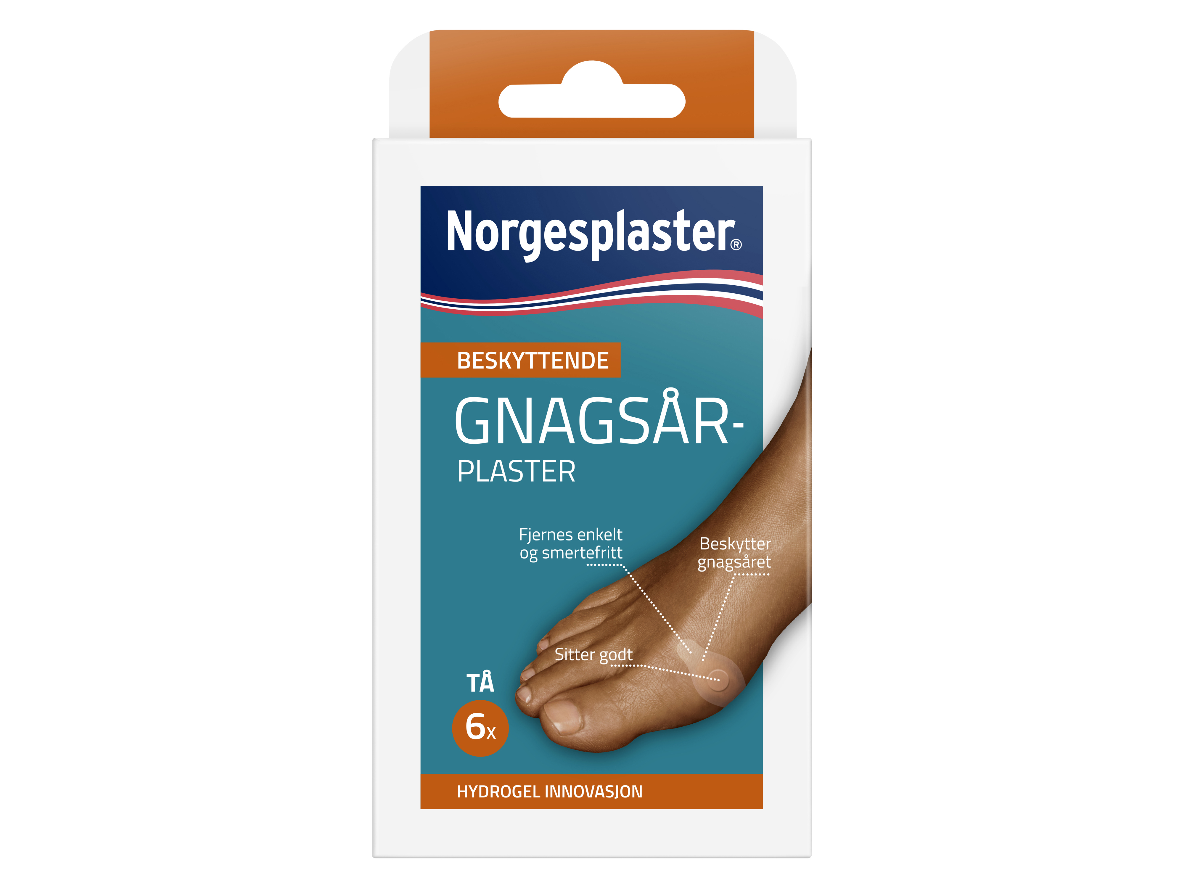 Norgesplaster Beskyttende gnagsårplaster tå, 6 stk.