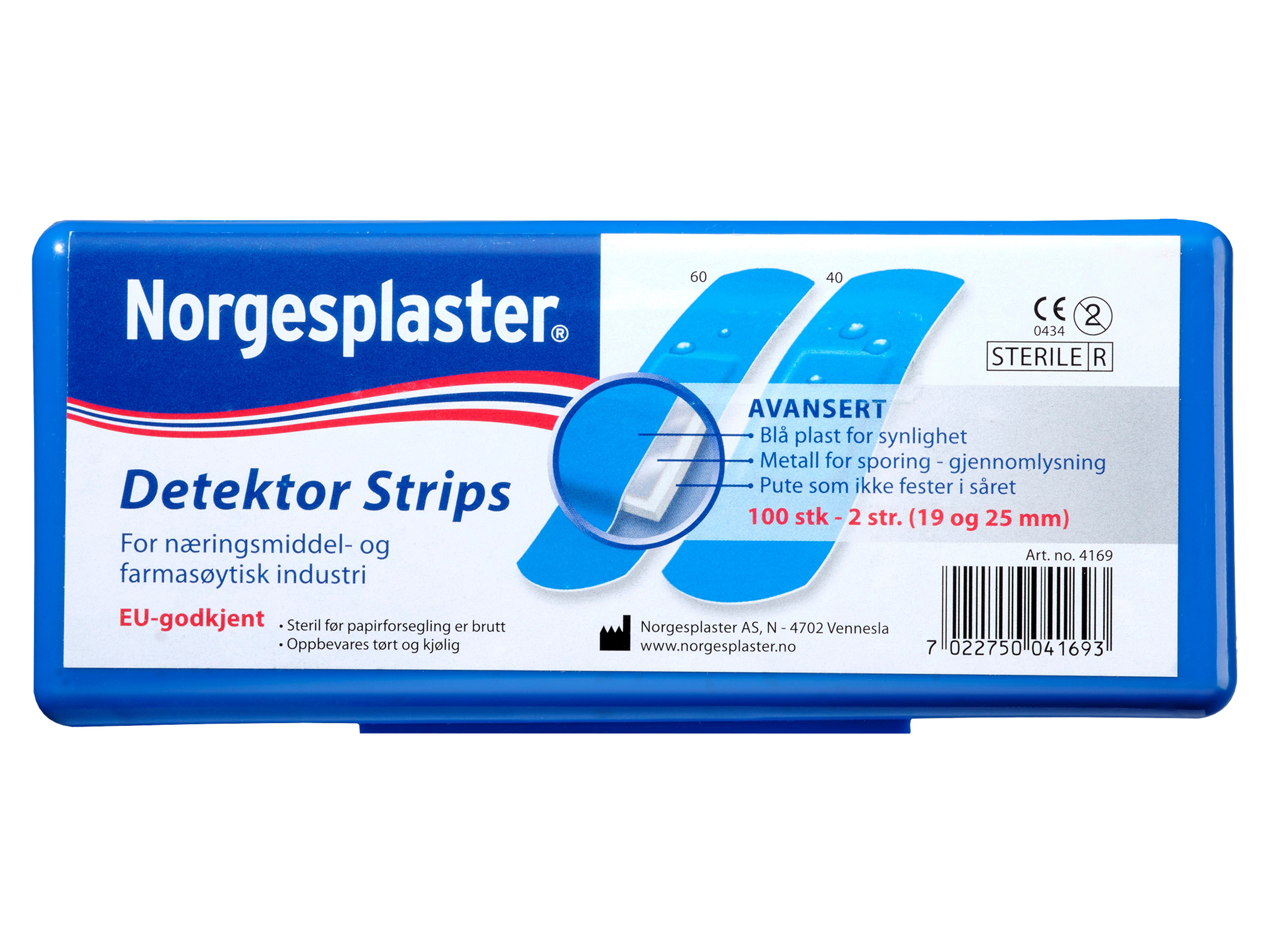 Norgesplaster Detektorstrips, 100 stk.