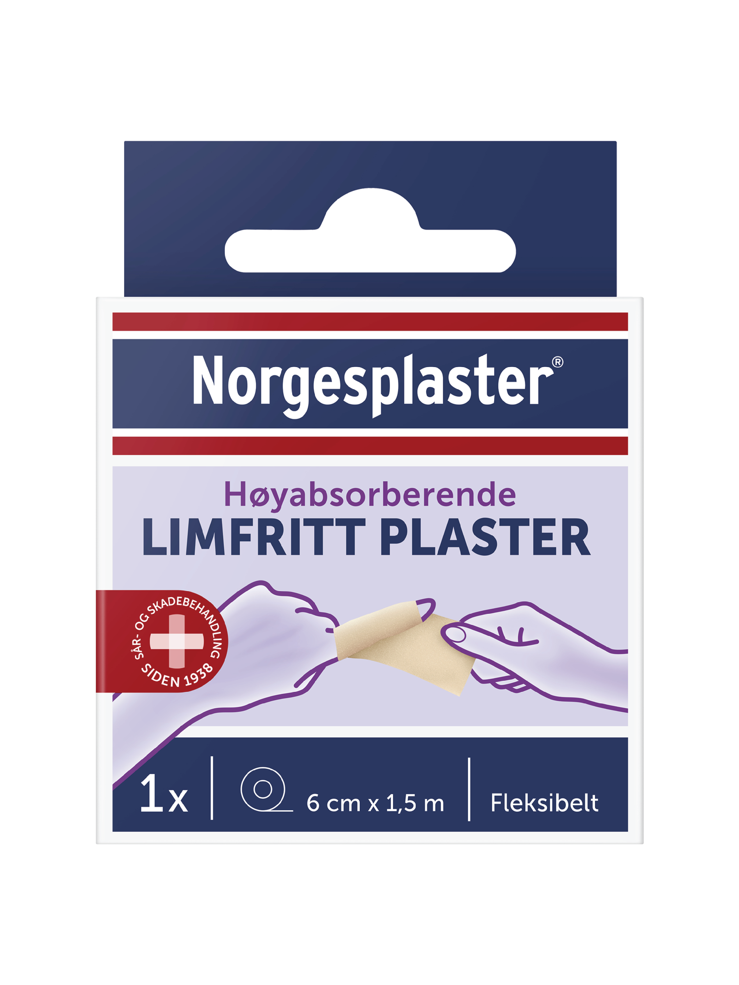 Norgesplaster Limfritt plaster, 6 cm x 1.5 m, 1 stk.