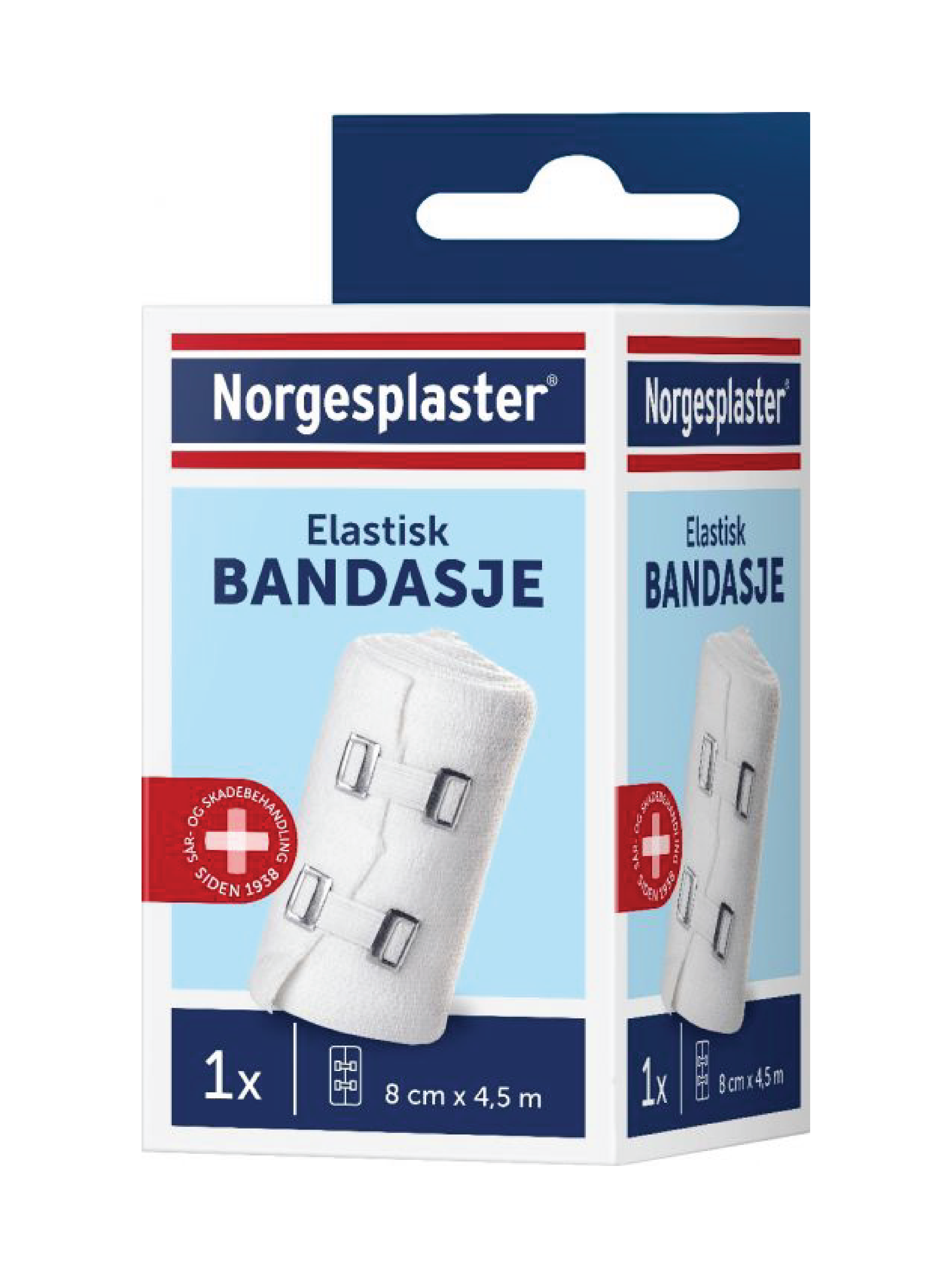 Norgesplaster Elastisk bandasje, 8 cm x 4,5 m, 1 stk.