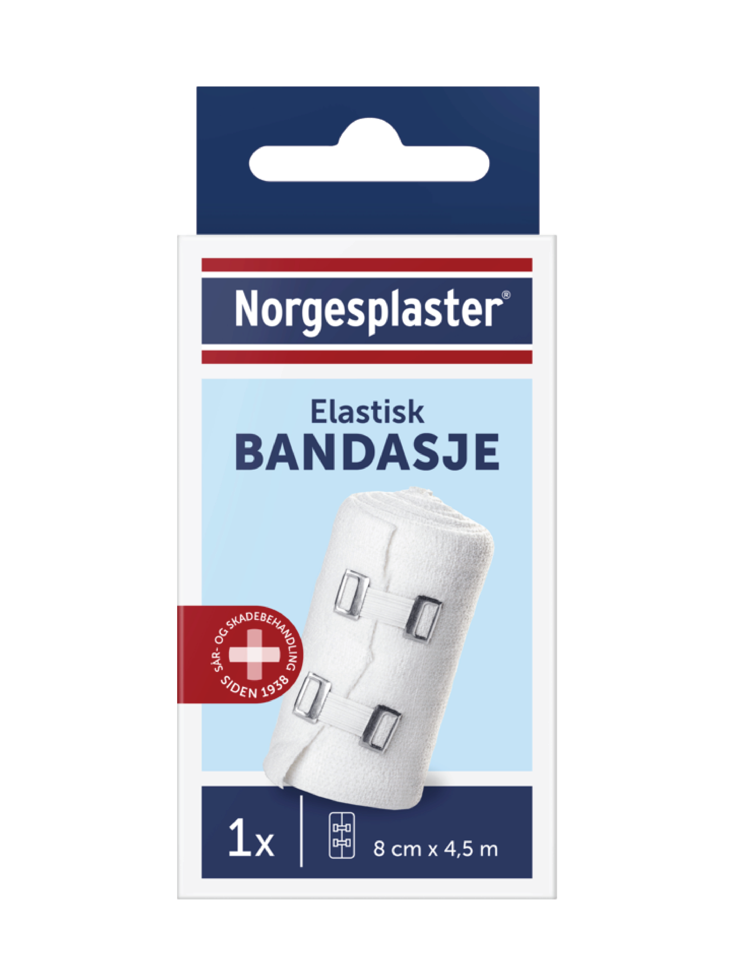 Norgesplaster Elastisk bandasje, 8cm x 4,5m, 1 stk.