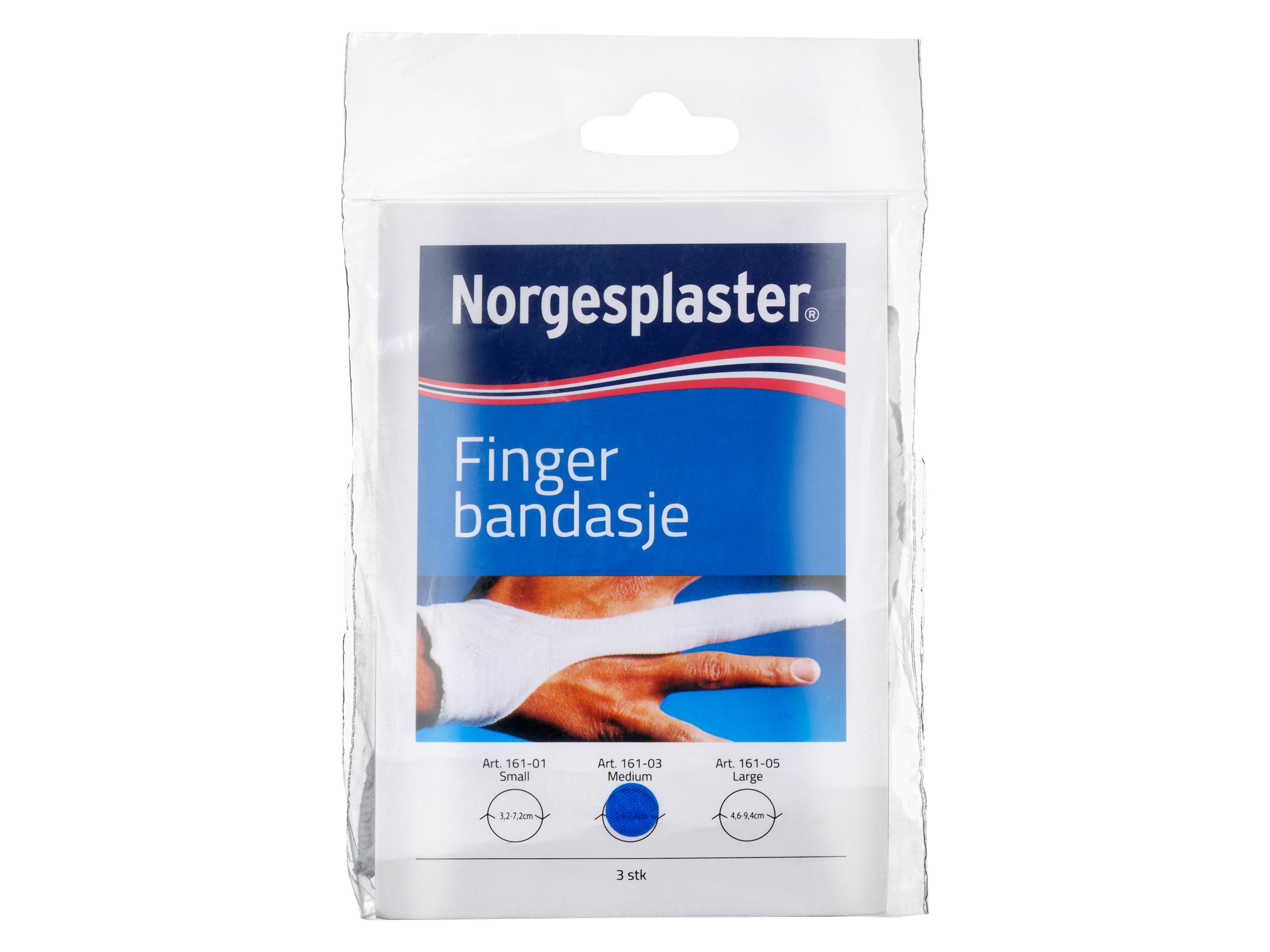 Norgesplaster Fingerbandasje, Medium, 3 stk.