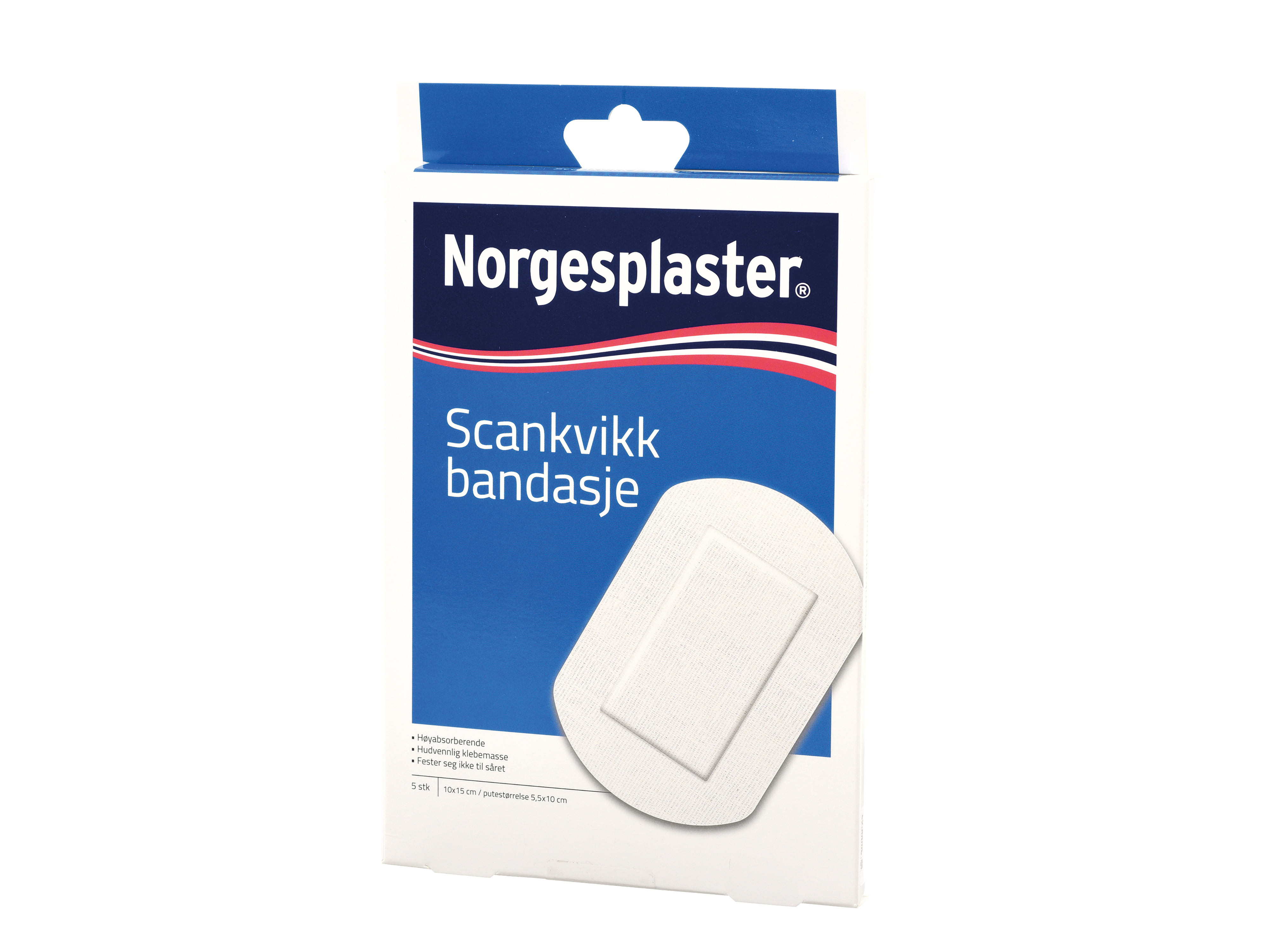 Norgesplaster Norgesplaster Scankvikk bandasje, 10x15 cm, 5 stk.