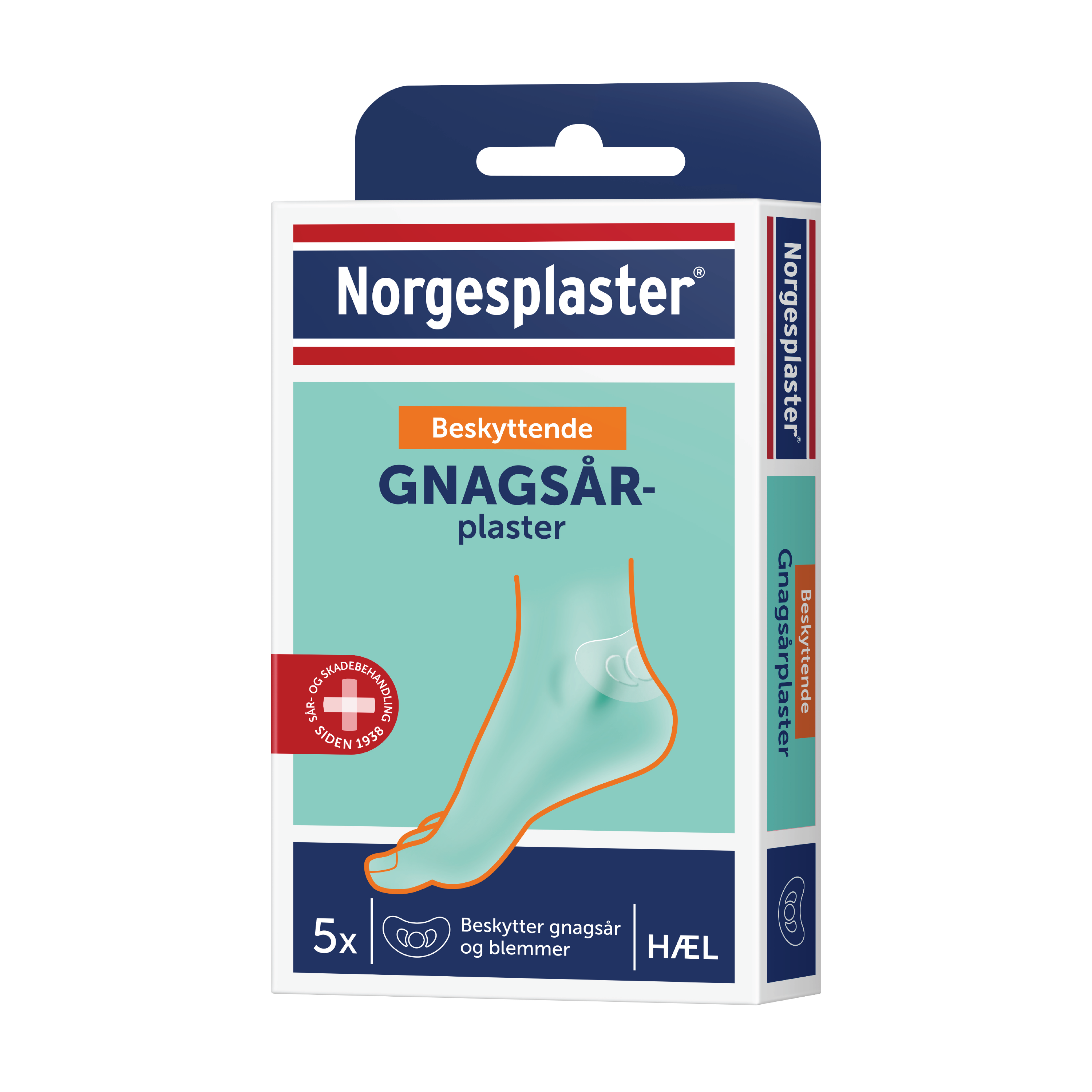 Norgesplaster Beskyttende Gnagsårplaster Hæl, 5 stk.
