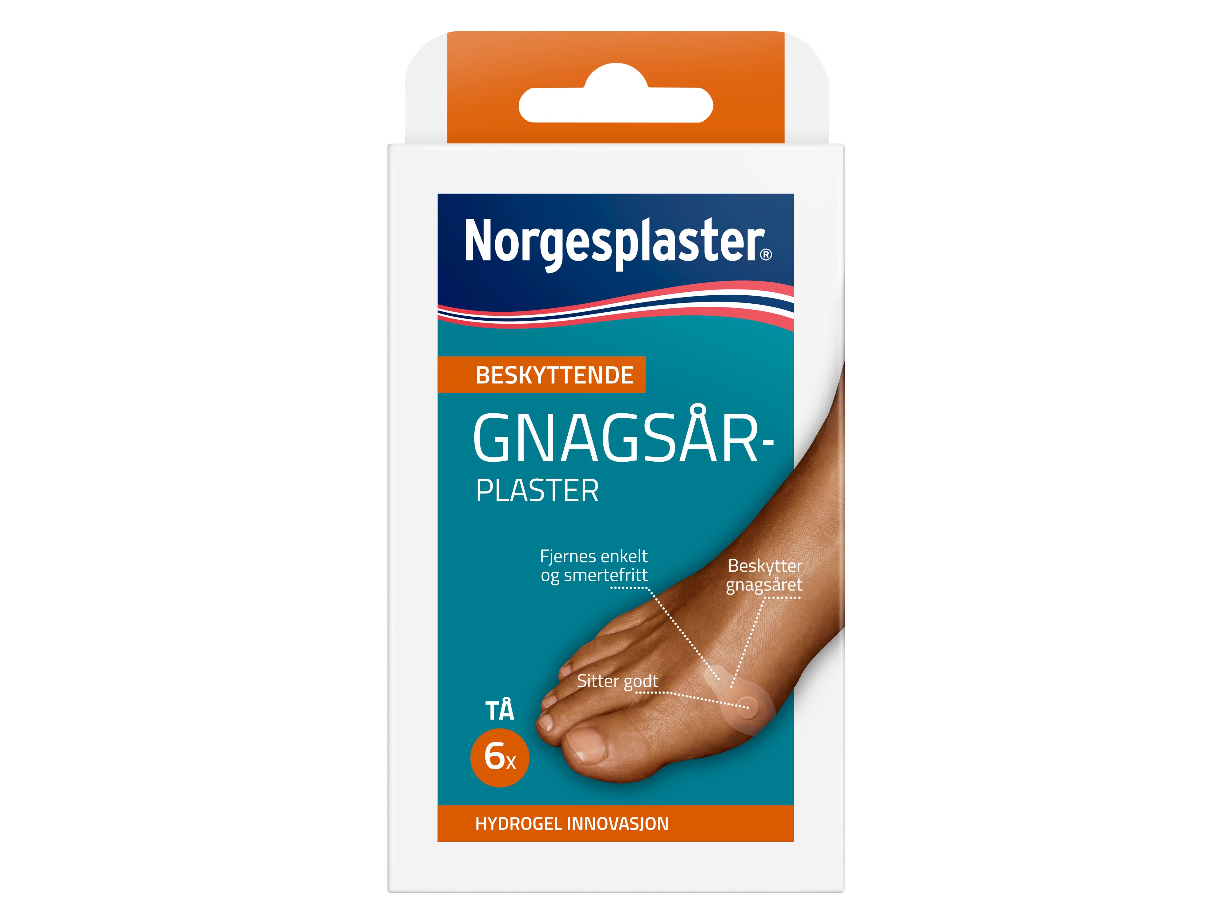 Norgesplaster Beskyttende gnagsårplaster tå, 6 stk