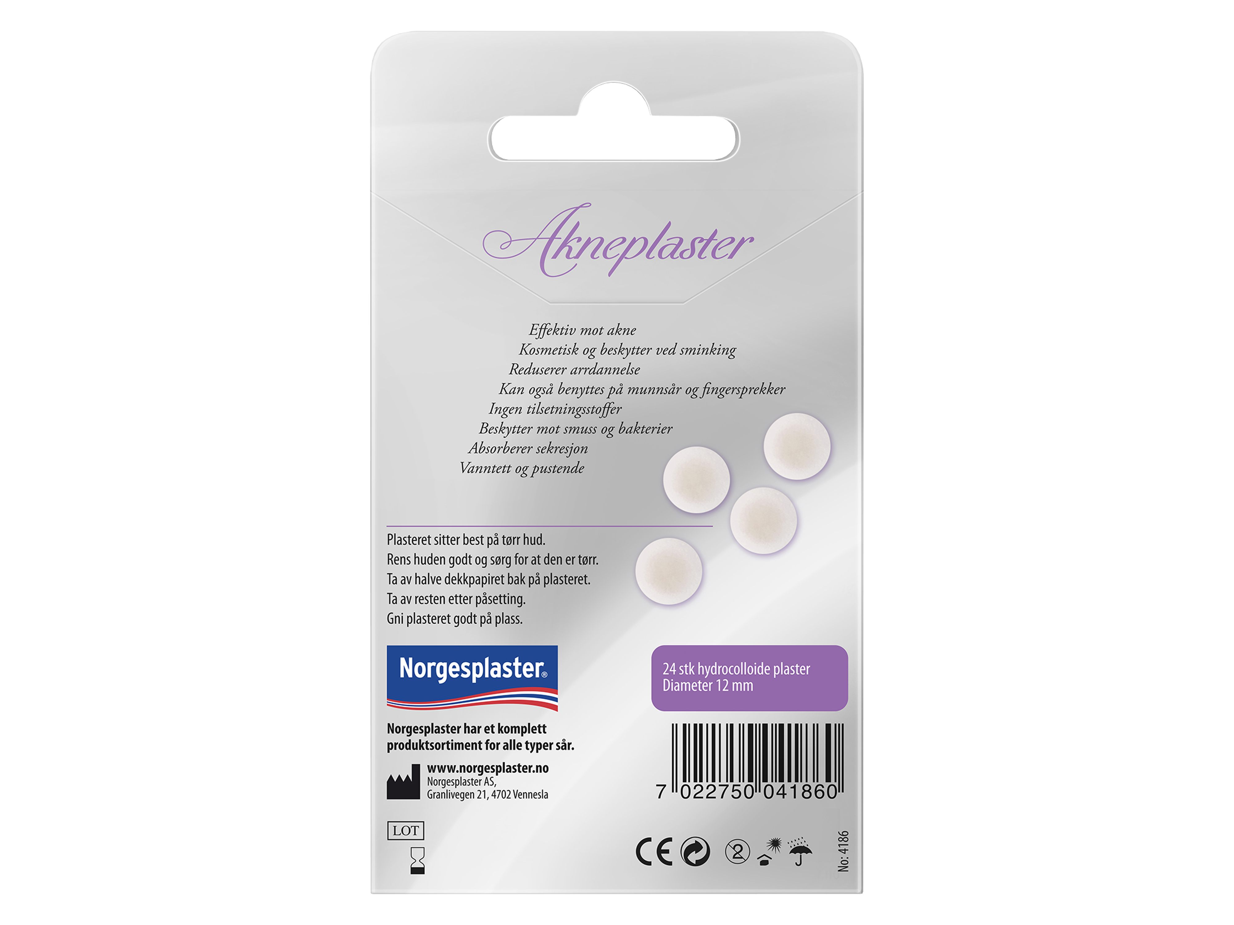 Norgesplaster Akneplaster, 24 stk.