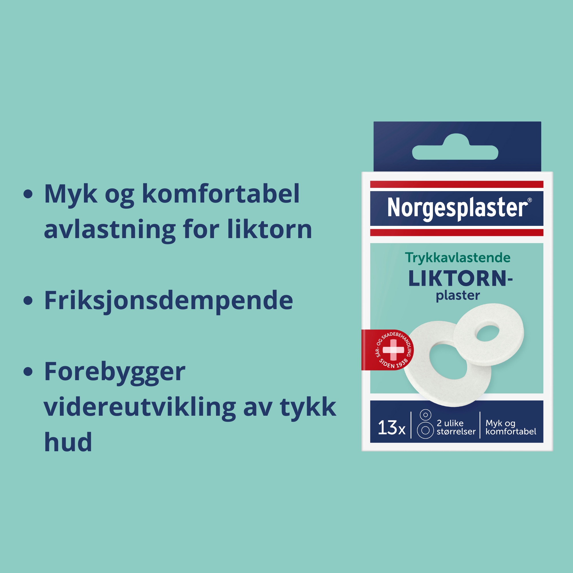 Norgesplaster Liktornplaster, 13 stk.