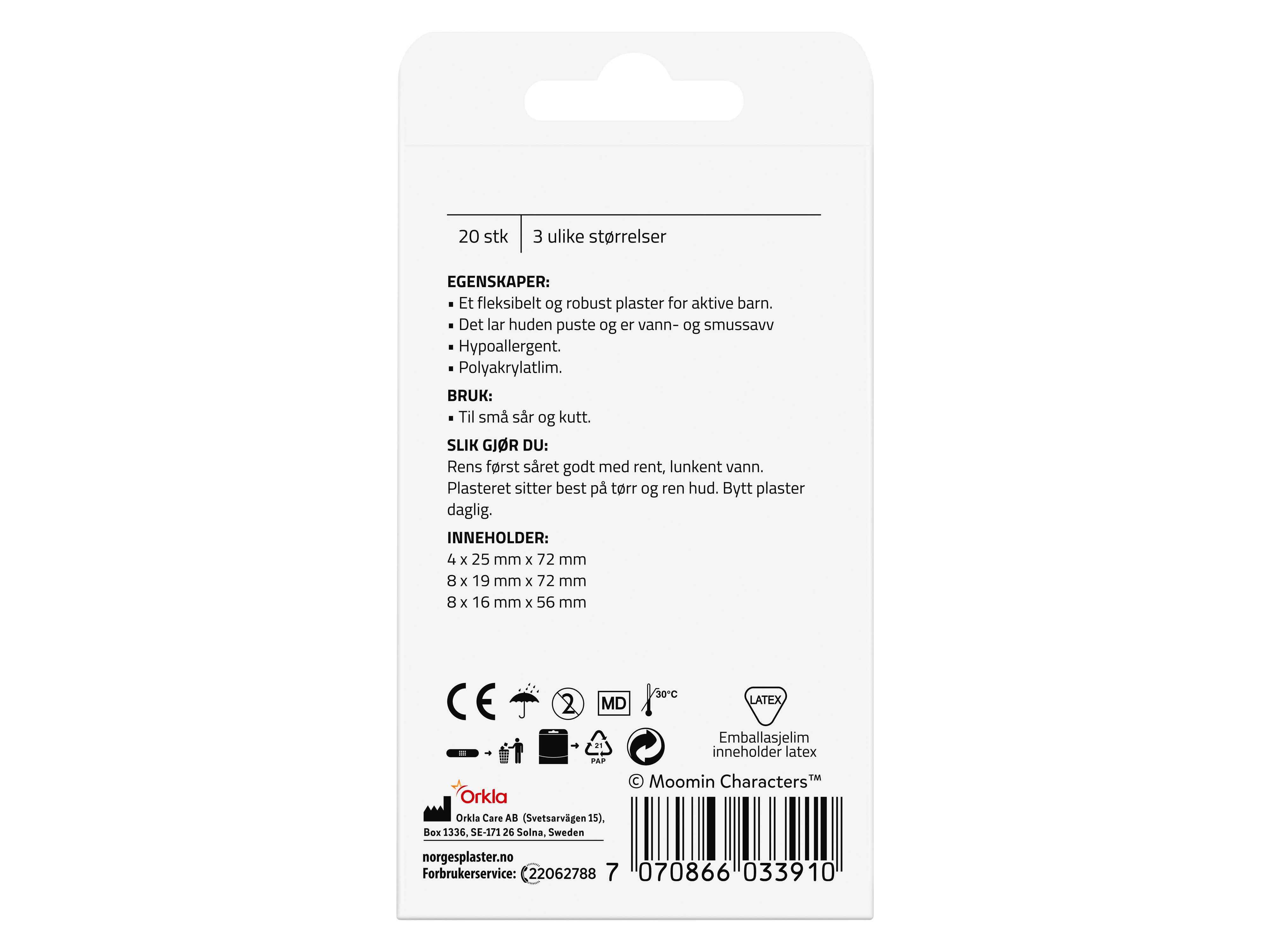 Norgesplaster Mummi Barneplaster, 20 stk.