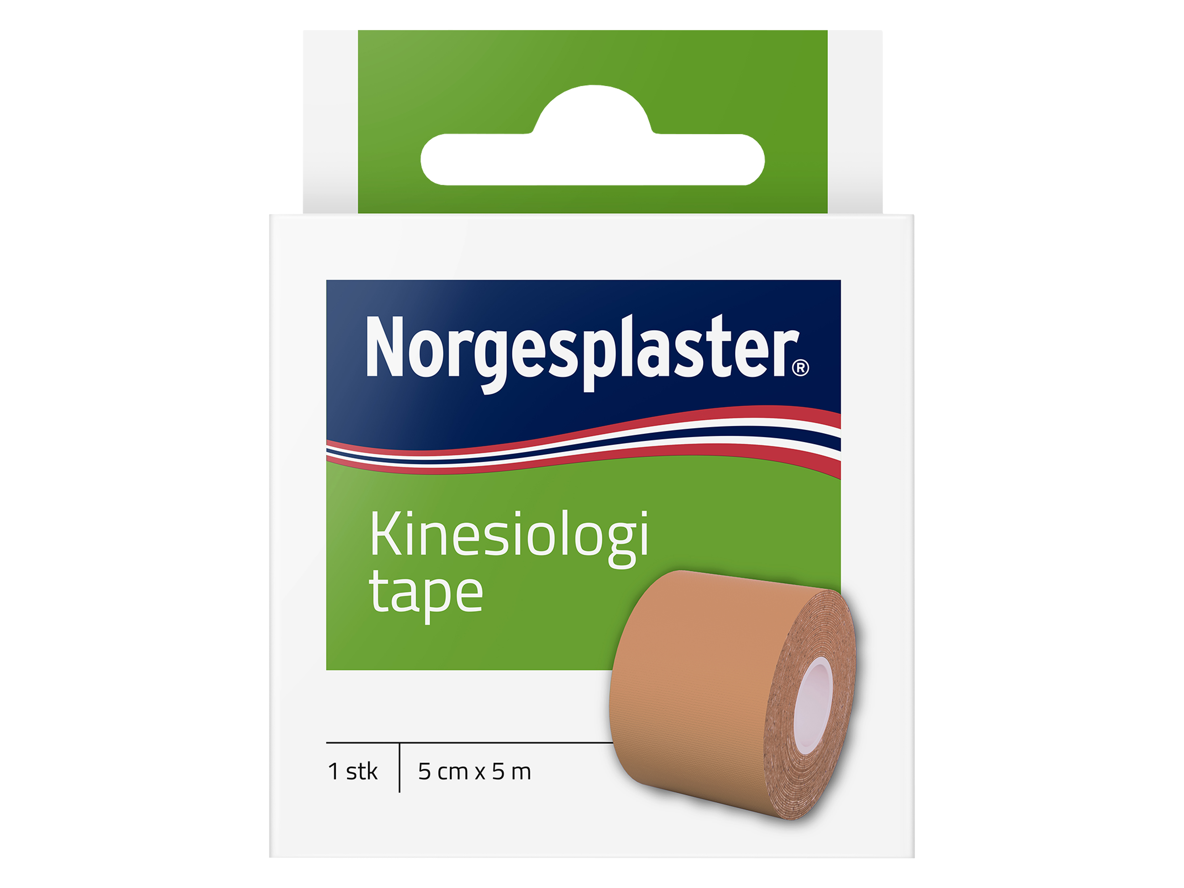 Norgesplaster Kinesiologitape 5cm x 5m, Beige, 1 stk.