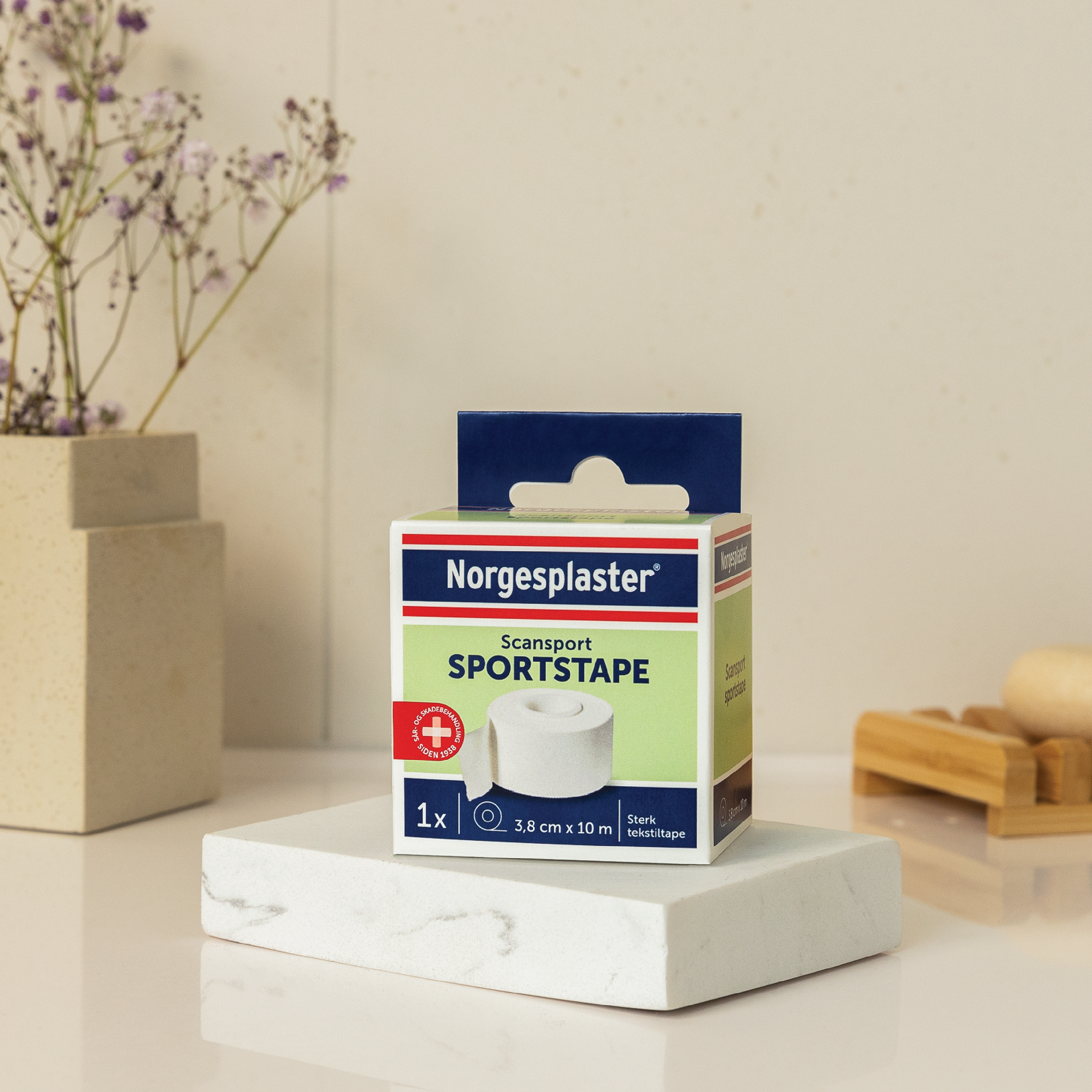 Norgesplaster Scansport Sportstape, 3.8 cm x 10 m, 1 stk.