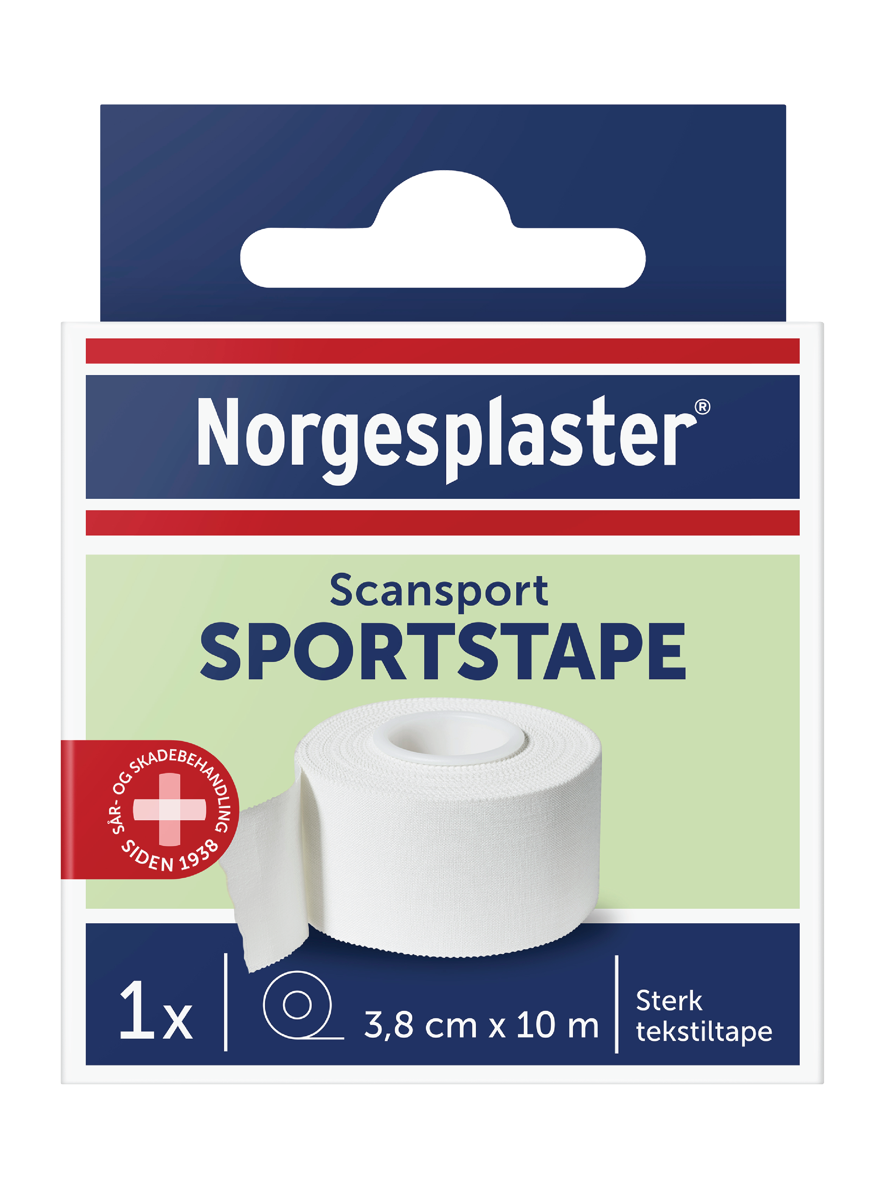 Norgesplaster Scansport Sportstape, 3,8 cm x 10 m, 1 stk.