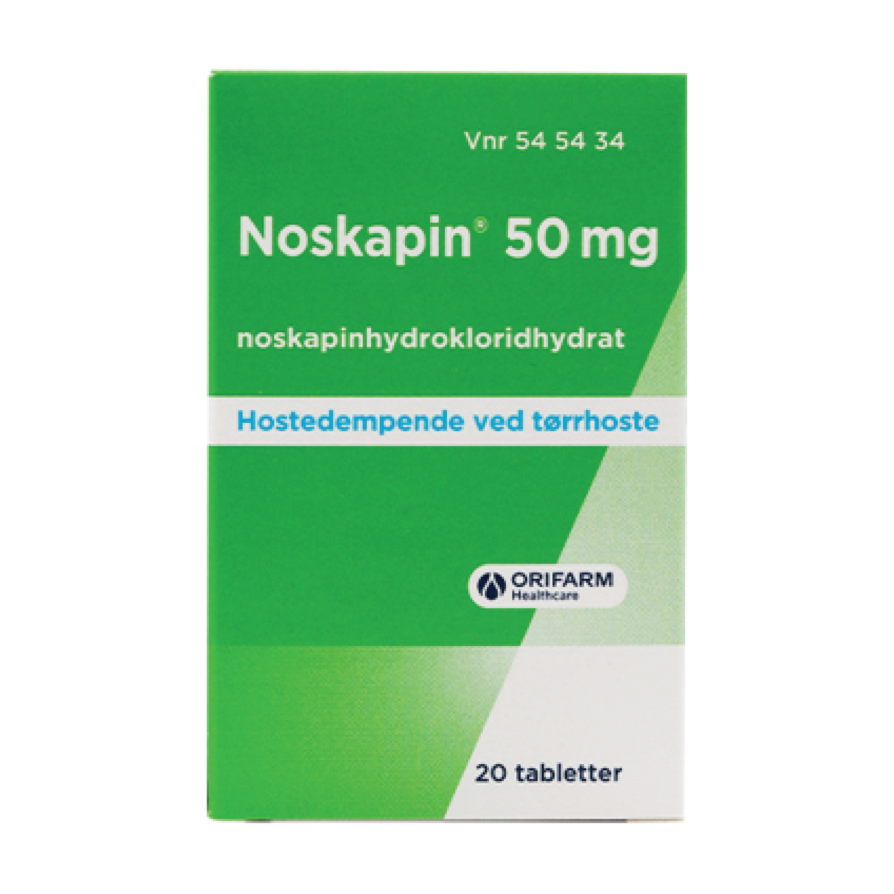 Noskapin 50 mg tabletter, 20 stk.