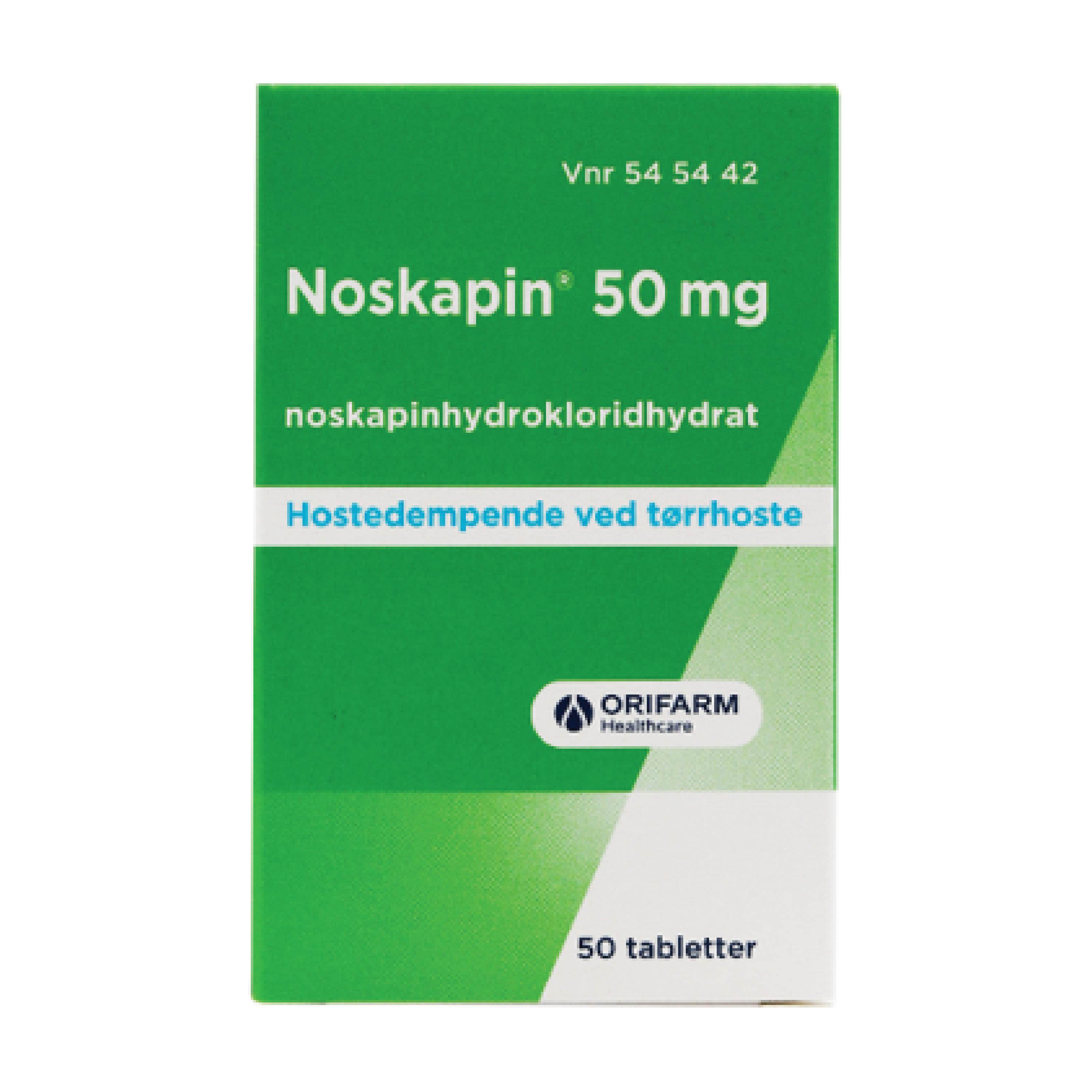 Noskapin 50 mg tabletter, 50 stk.