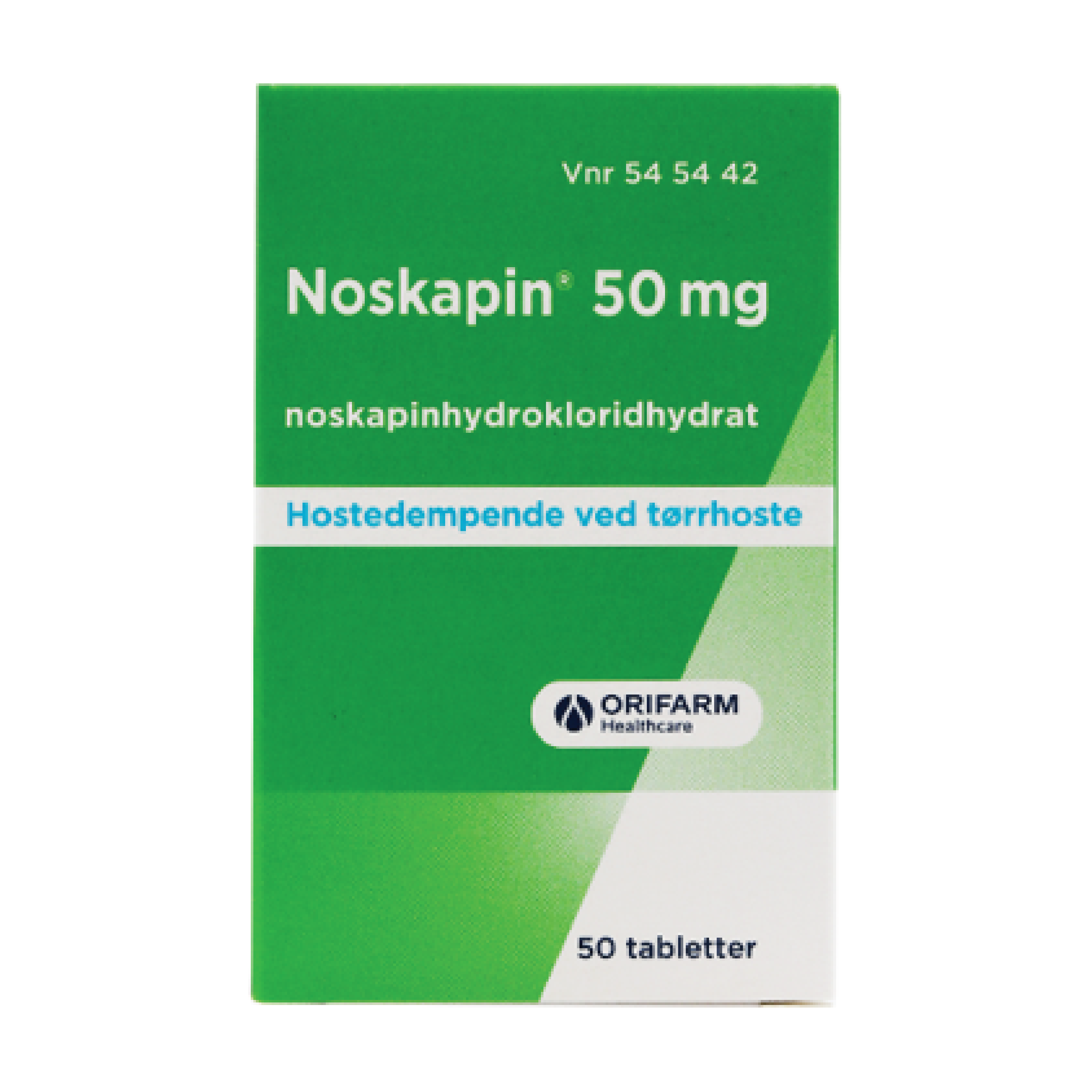 Noskapin 50 Mg Tabletter 20 Stk Hals Og Hoste Farmasiet no