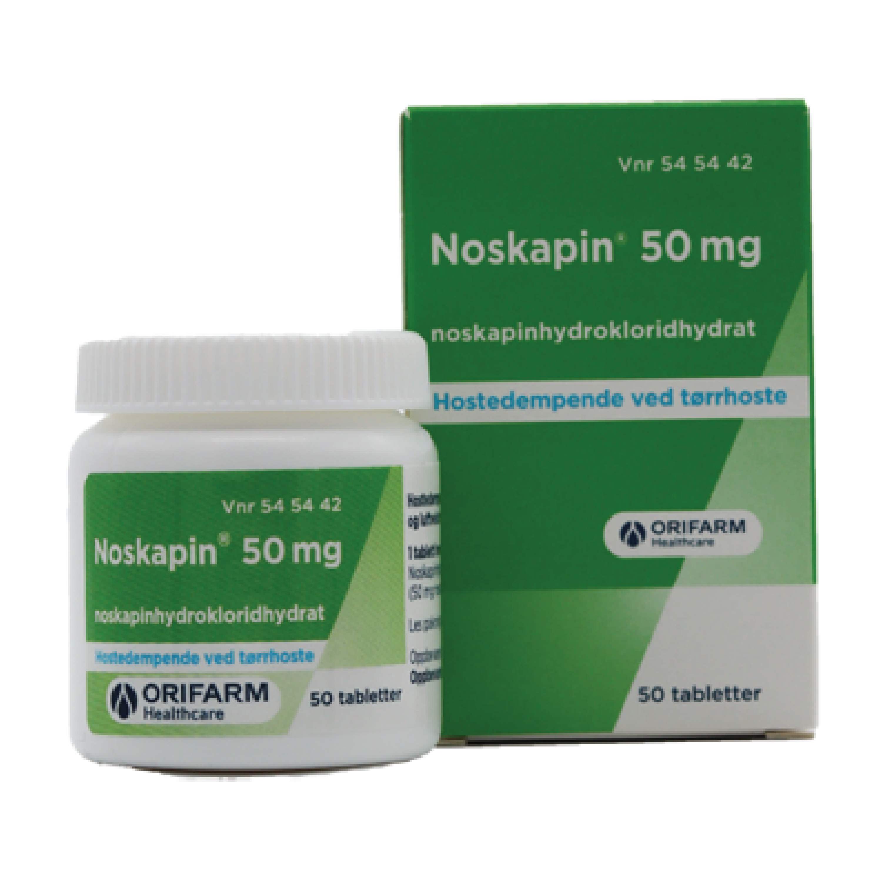 Noskapin 50 Mg Tabletter 50 Stk Hals Og Hoste Farmasiet no