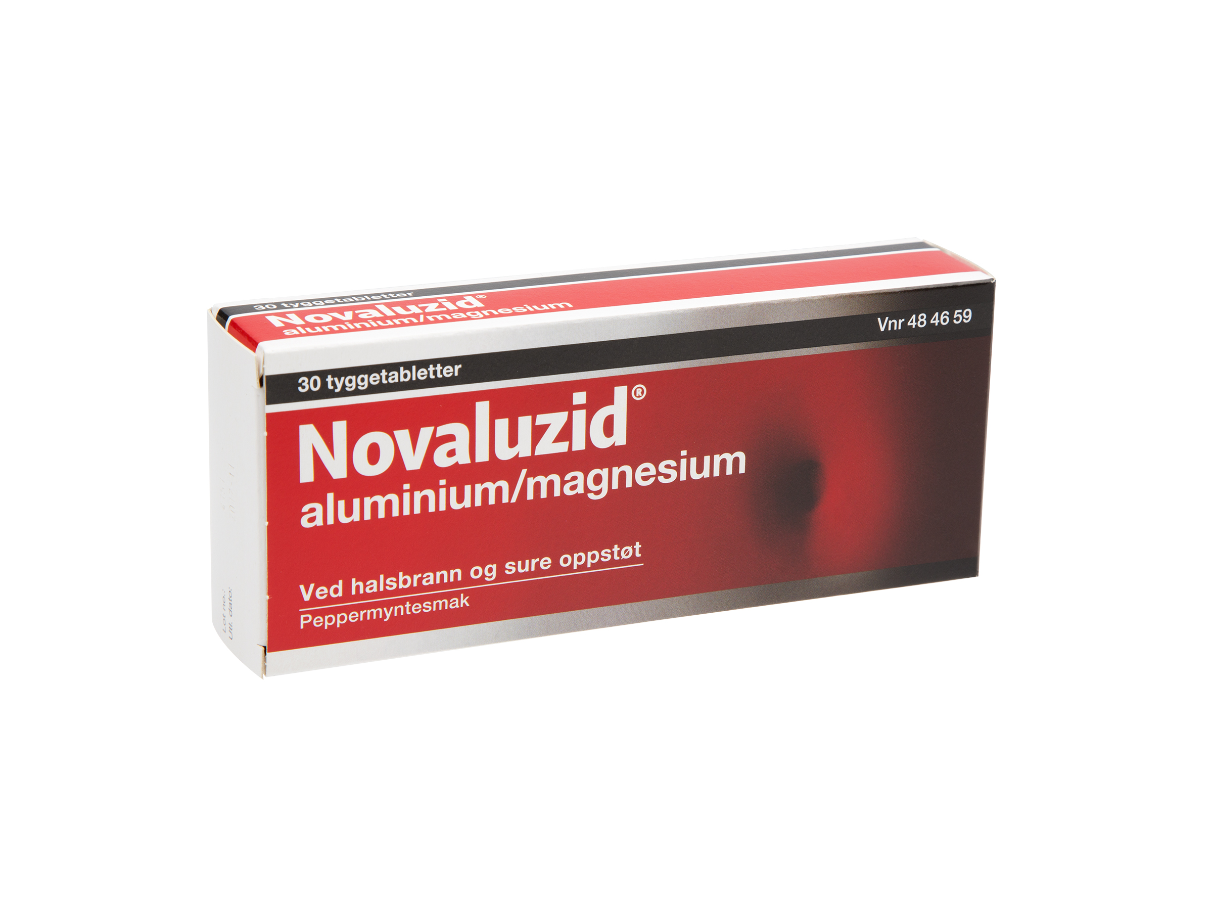 Novaluzid Mint tyggetabletter, 30 stk. på brett