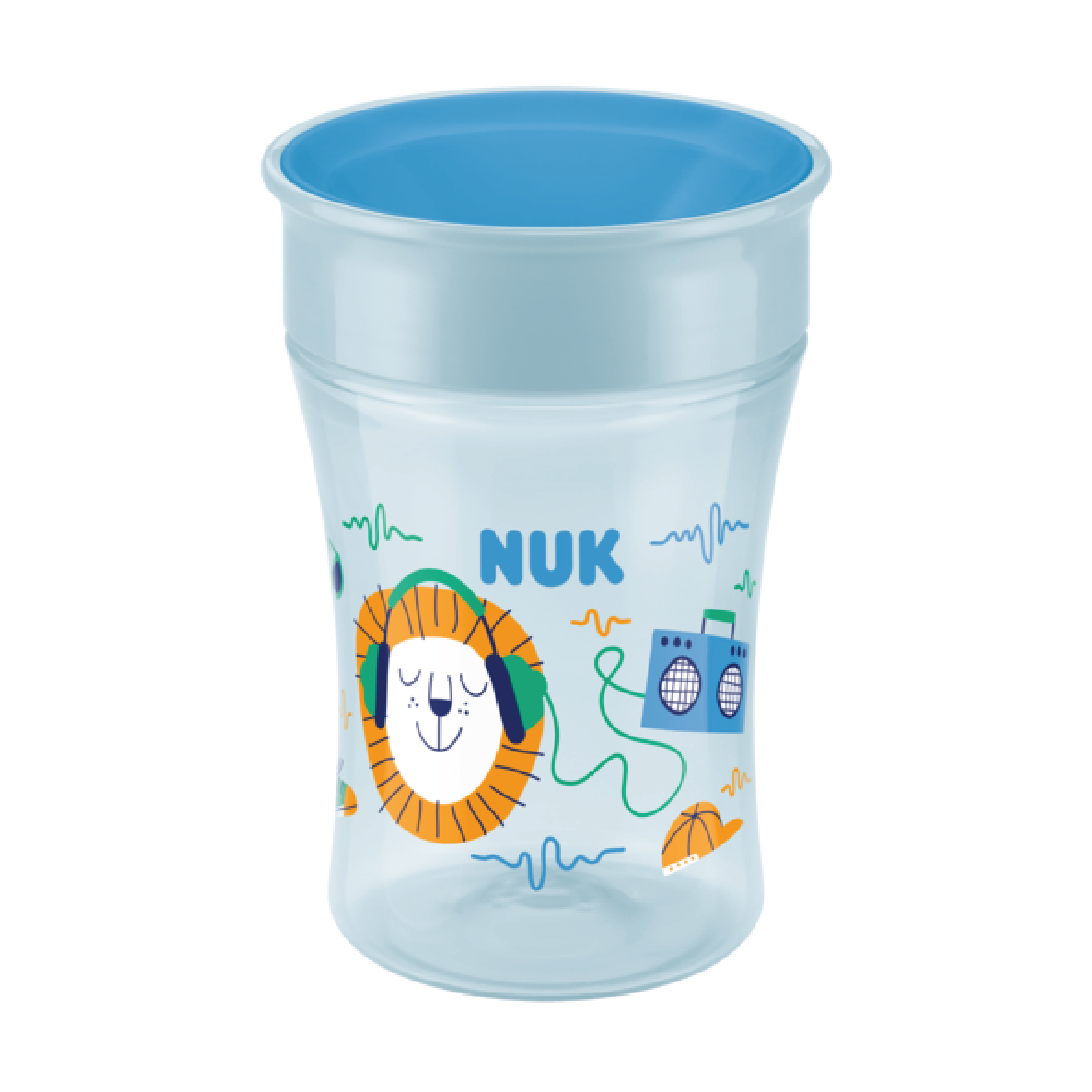 NUK Evolution Magic Cup, 8 mnd+, blå, 230 ml