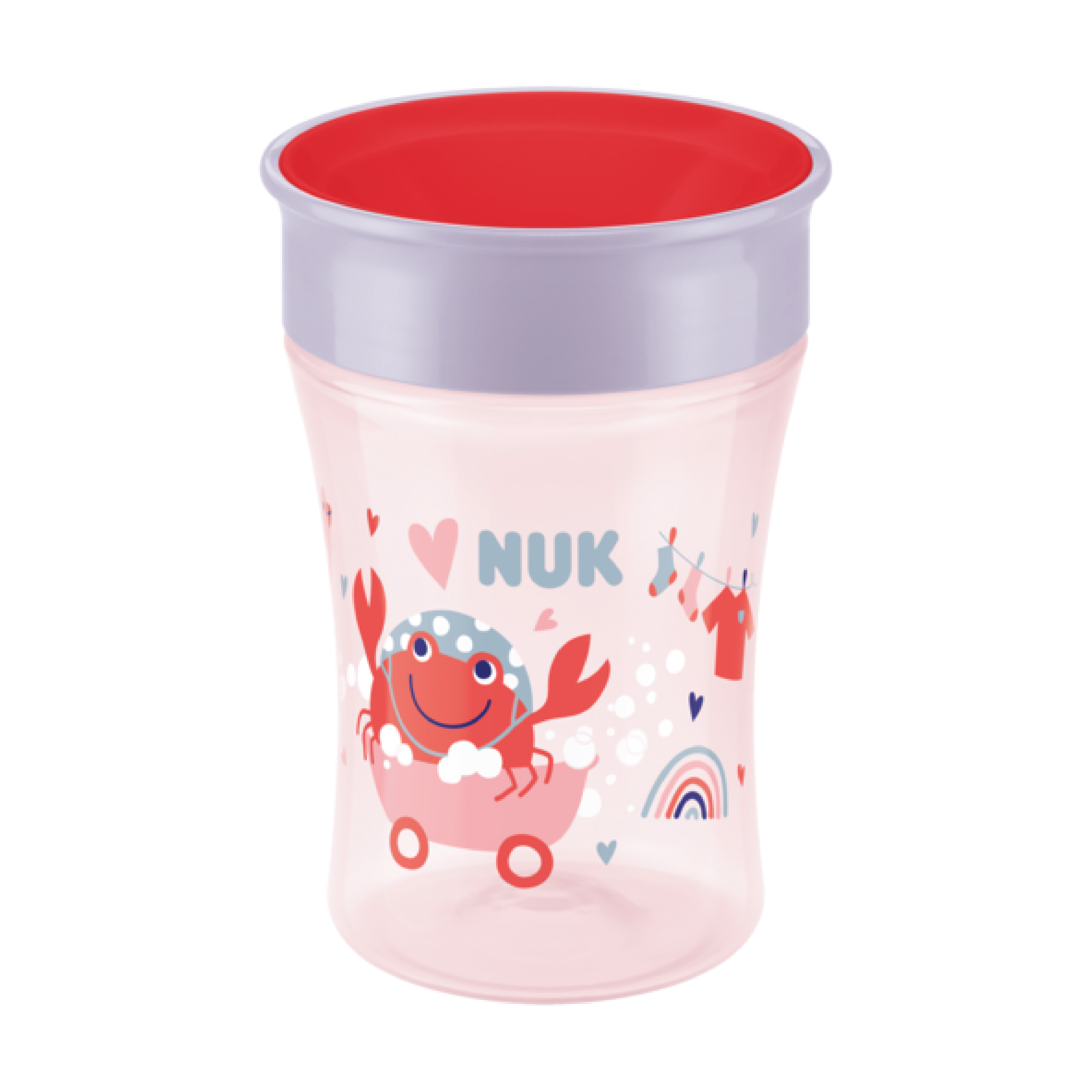 NUK Evolution Magic Cup, 8 mnd+, rød, 230 ml