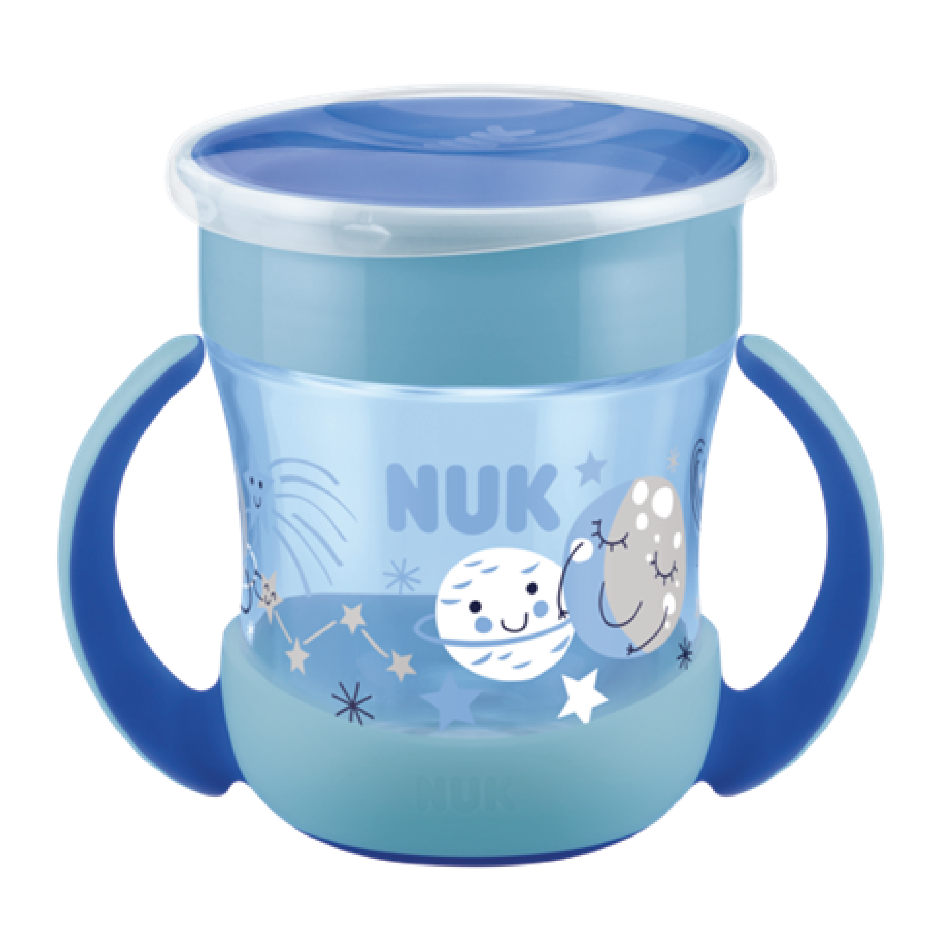 NUK Evolution Mini Magic Cup Glow In The Dark, 6 mnd, blå, 160 ml