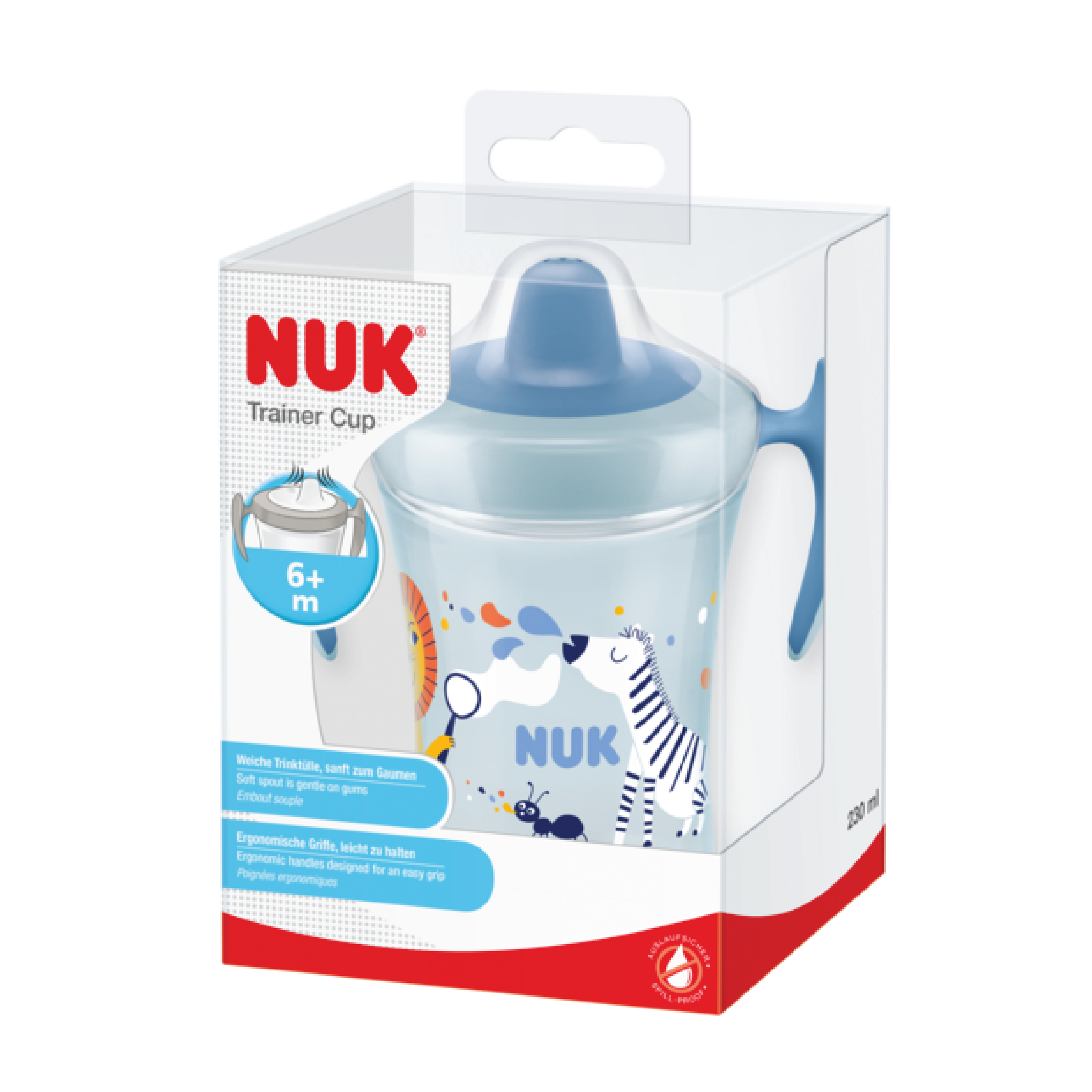 NUK Evolution Trainer Cup, 6 mnd +, blå, 230 ml