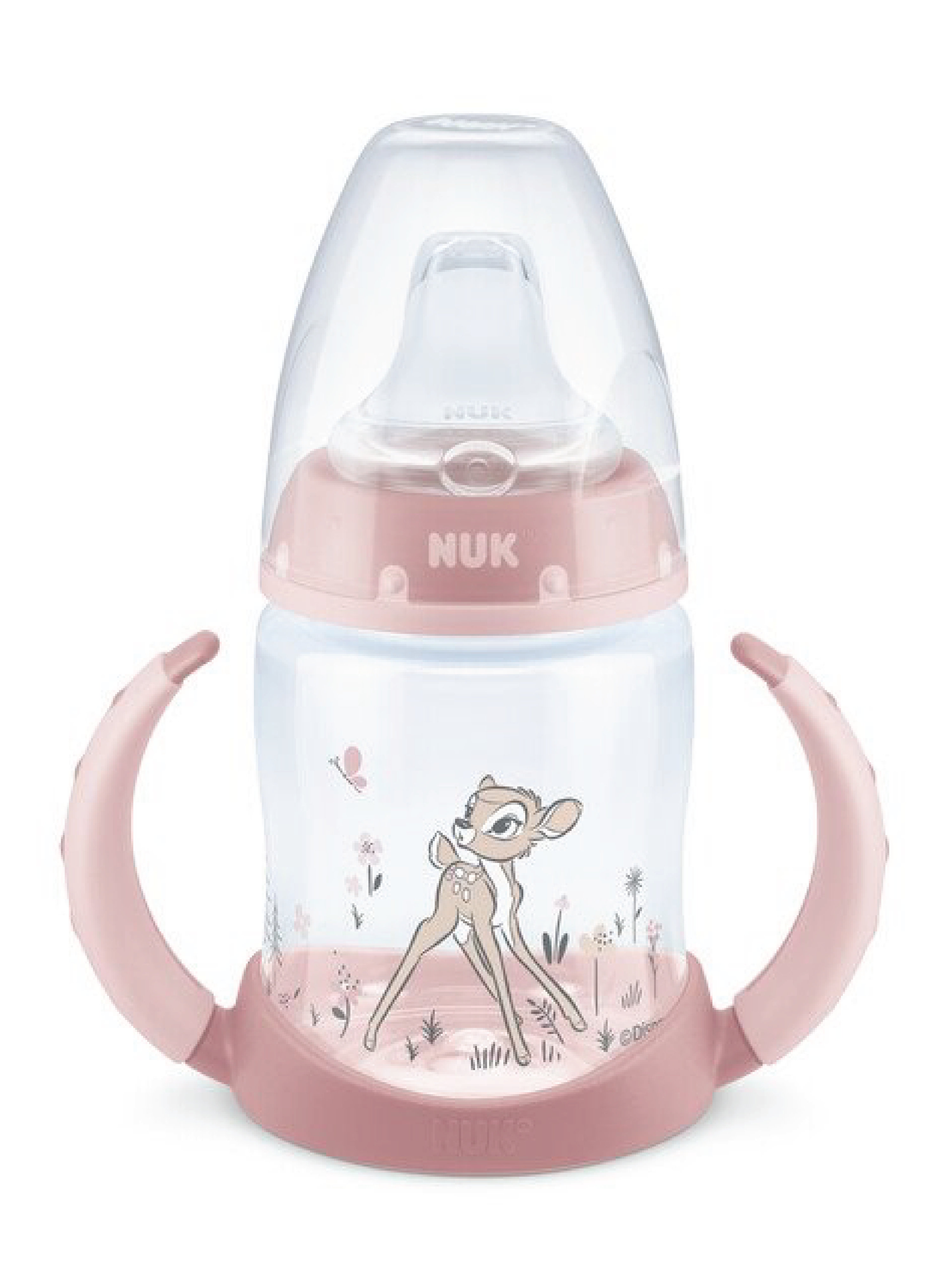 NUK First Choice+ Learner Bottle Bambi, 6 mnd+, rosa, 150 ml