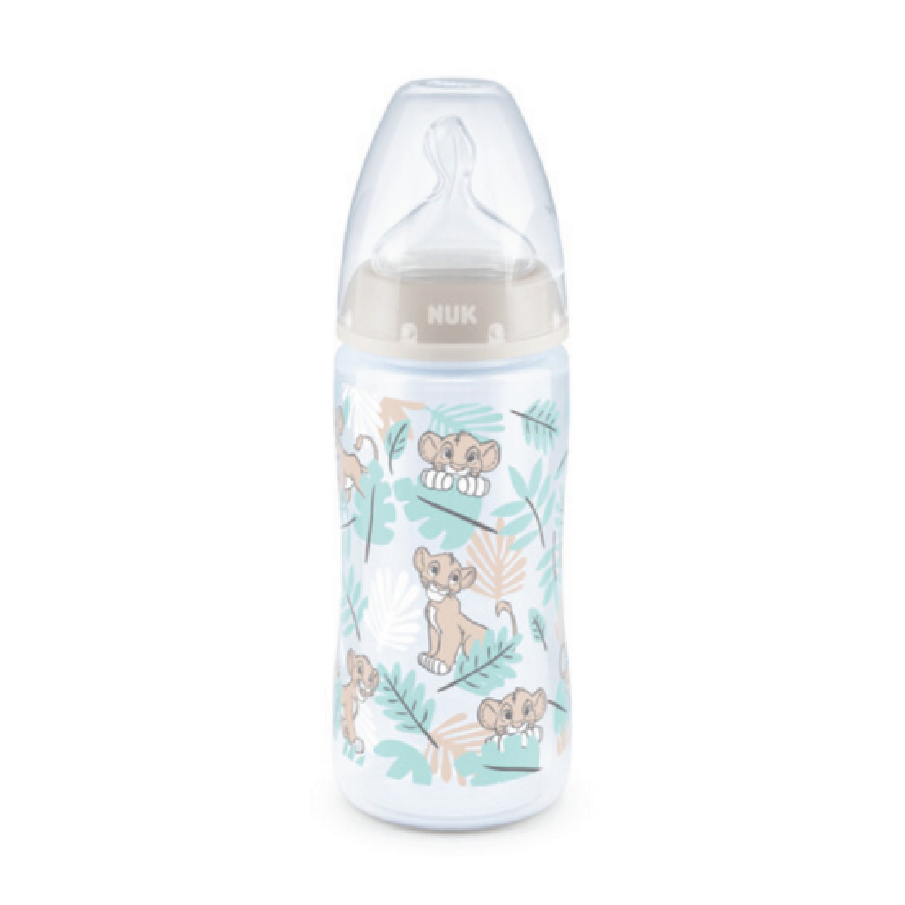 NUK First Choice+ Temperature Control PP Bottle Lion King, 6-18 mnd, 300 ml