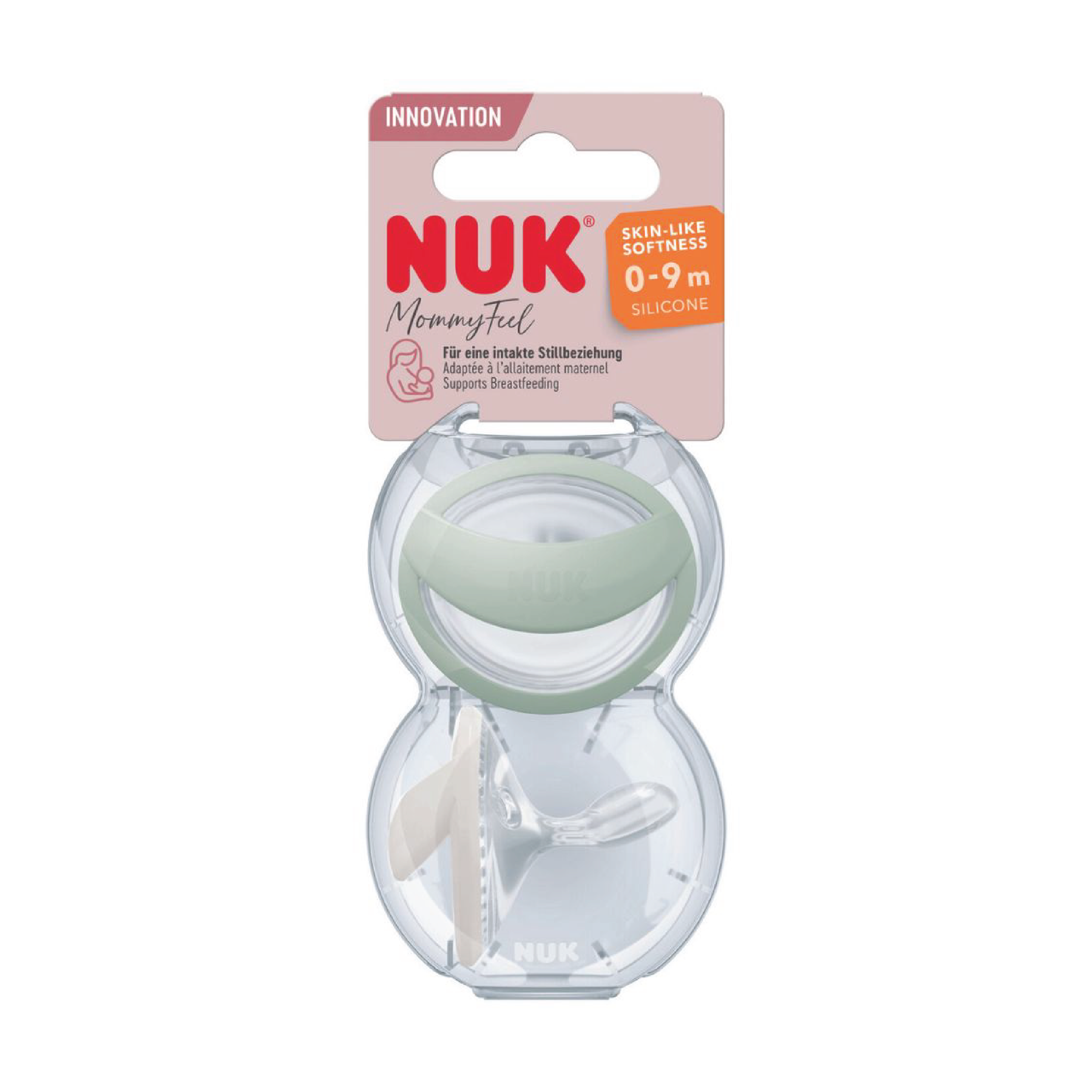 NUK Mommyfeel Silikon Smokk S1, 0-6 mnd, 2 stk.
