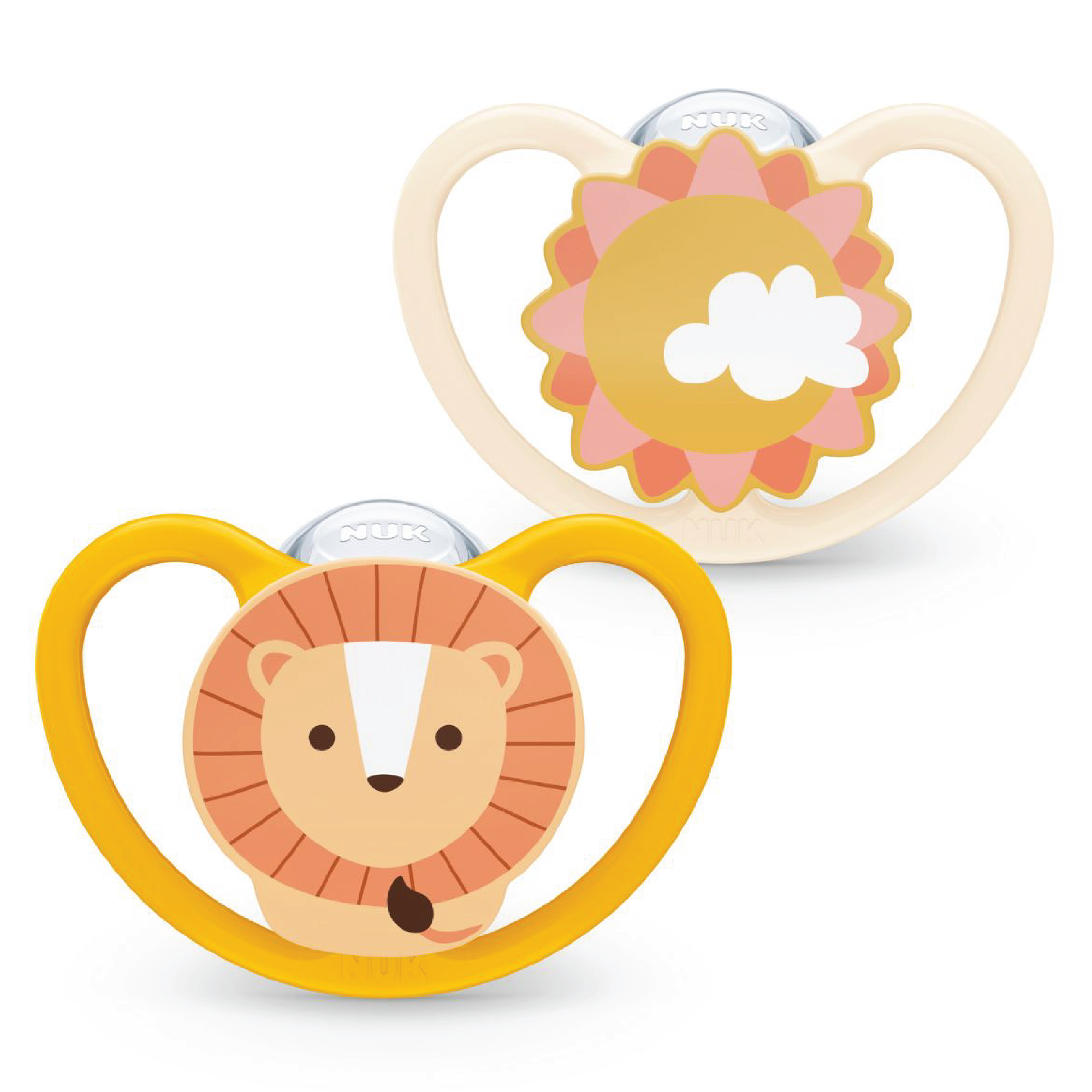 NUK Space Silikon Smokk S3 Løve, 18-36 mnd, 2 stk.