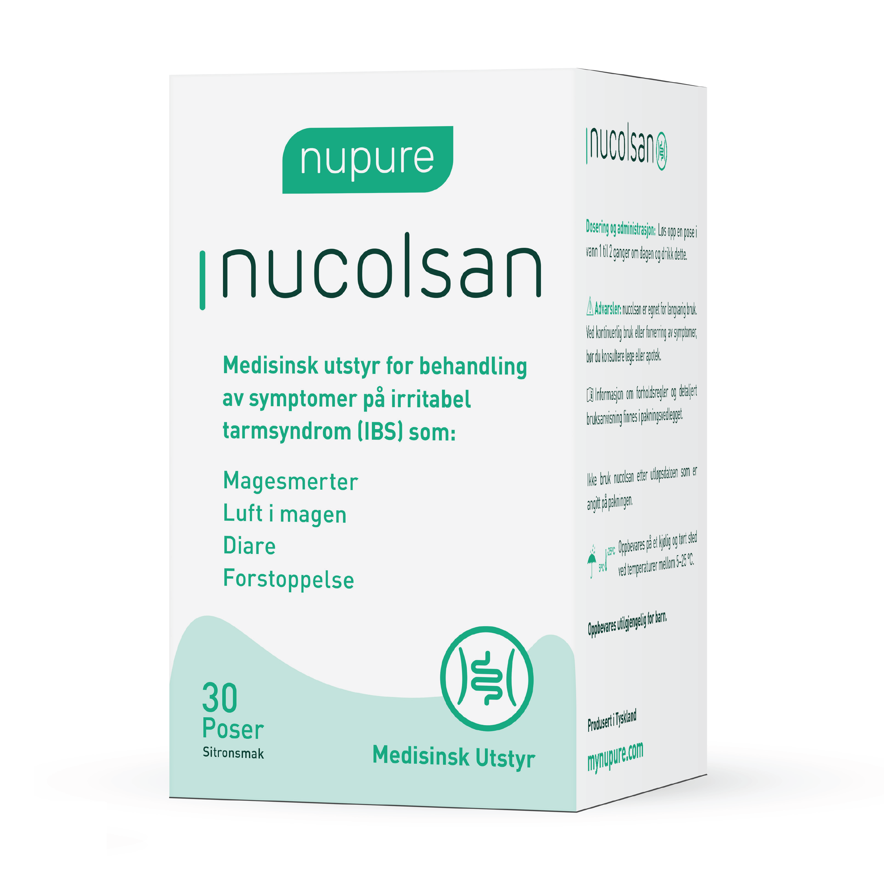 Nupure Nucolsan doseposer, 30 stk.