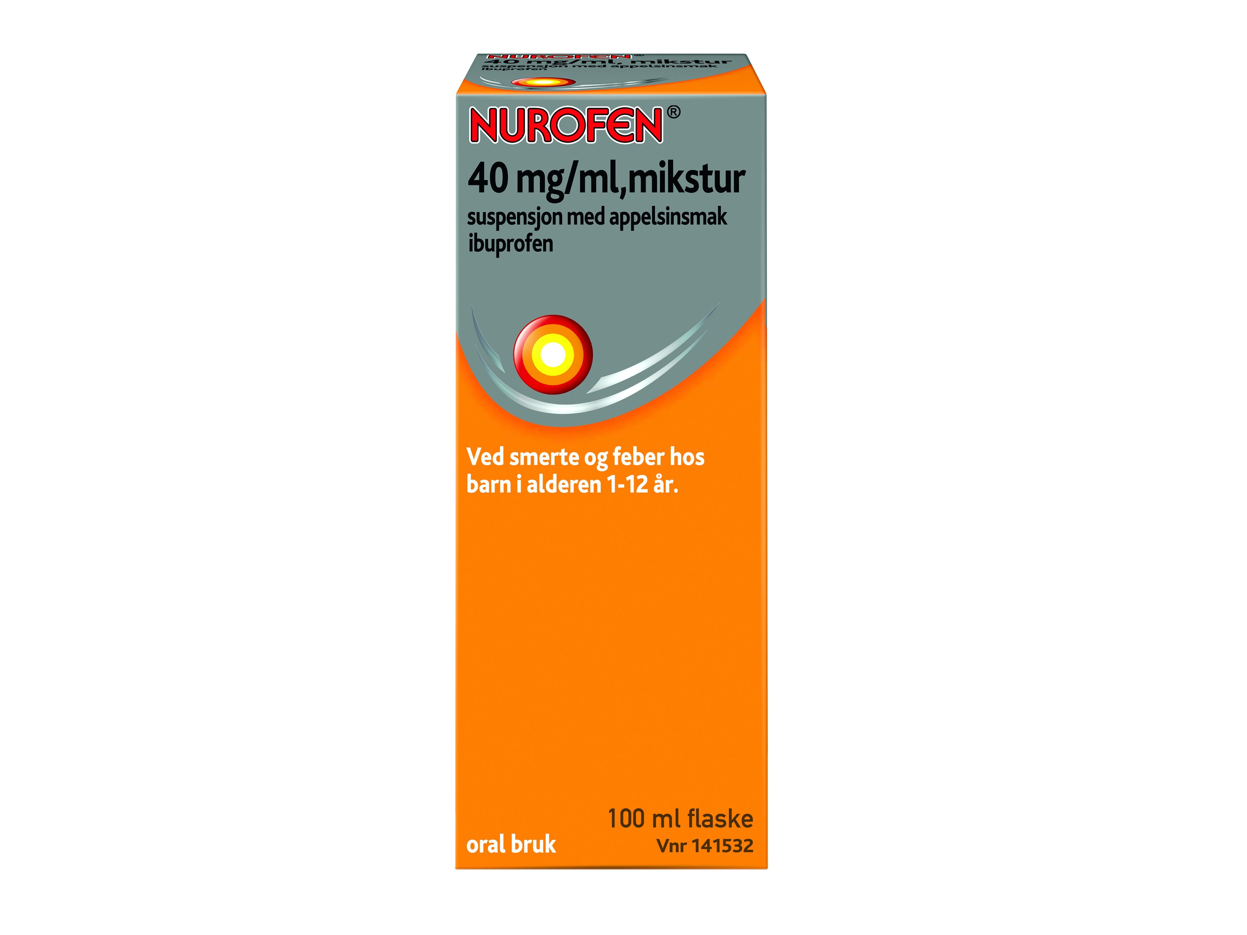 Mikstur 40mg/ml appelsin, 100 ml.