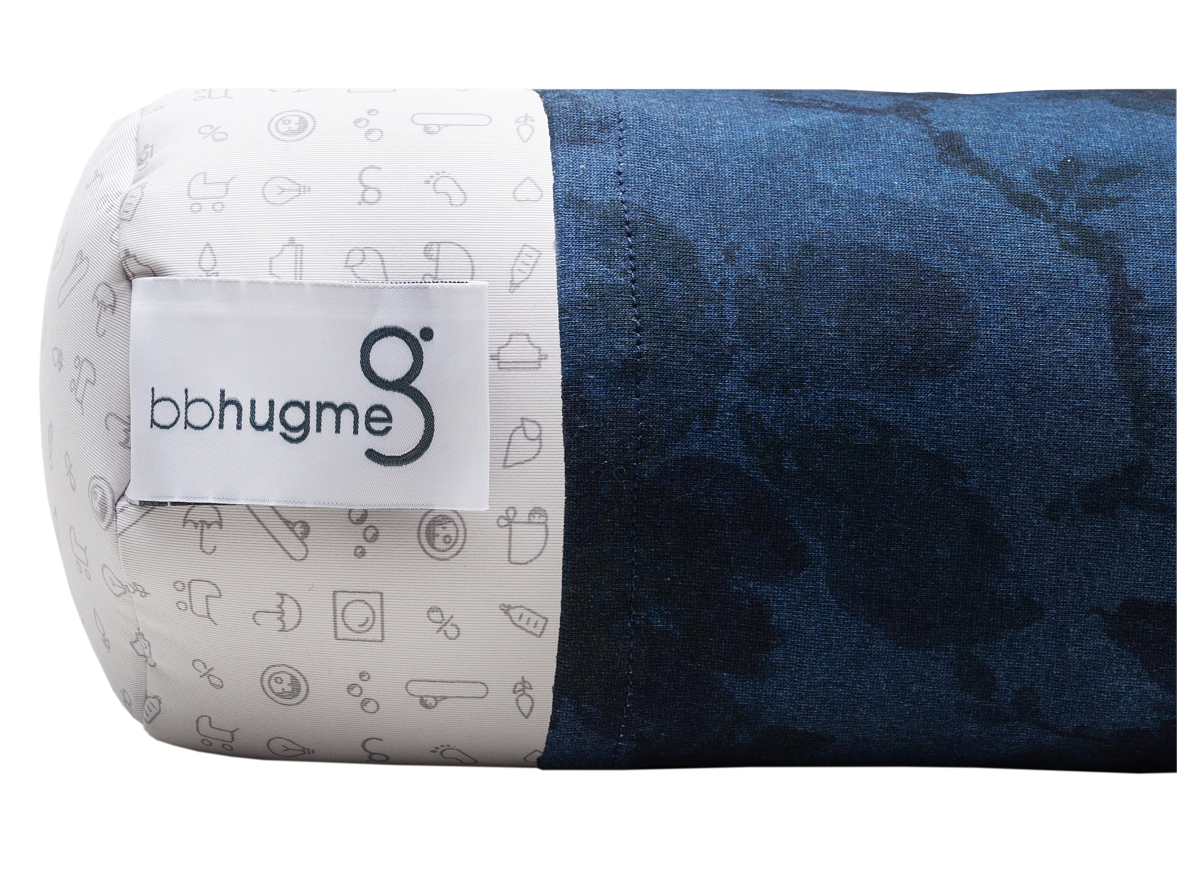 bbhugme Nursing Pillow Cover Floral Blue, 1 stk.