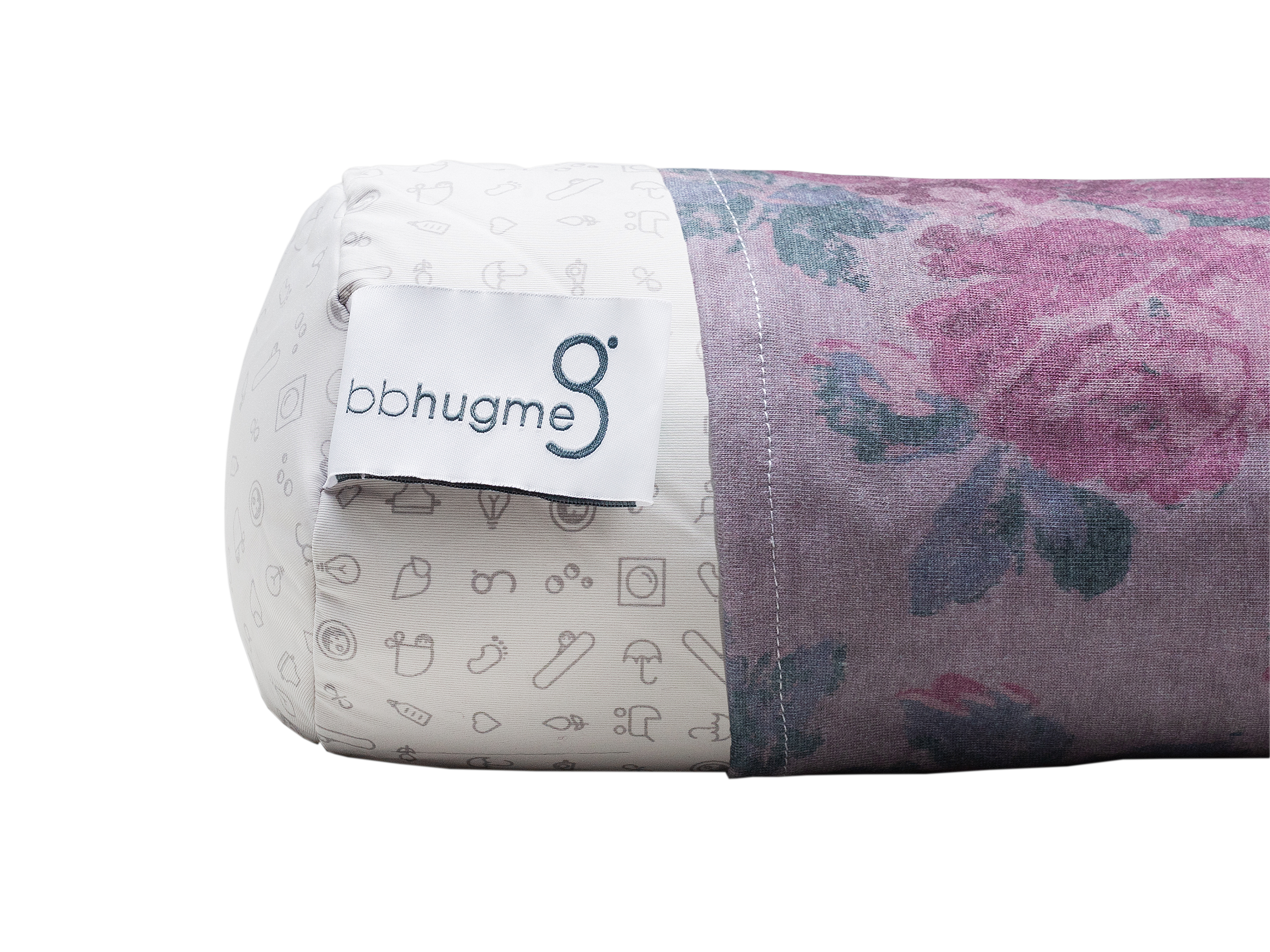 bbhugme Nursing Pillow Cover Floral Pink, 1 stk.