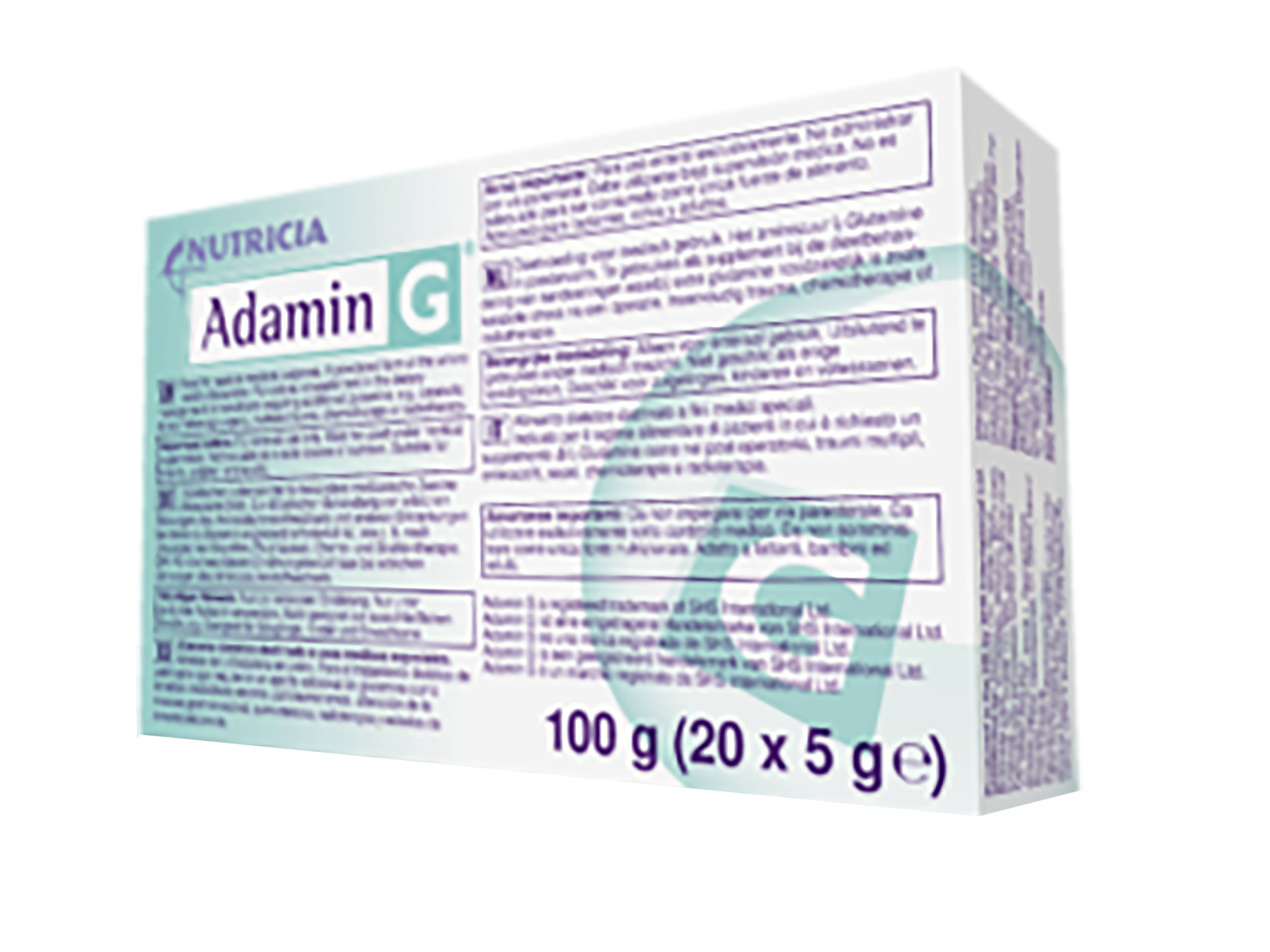 NUTRICIA Adamin-G Aminosyrepulver, Nøytral, 20x5 g