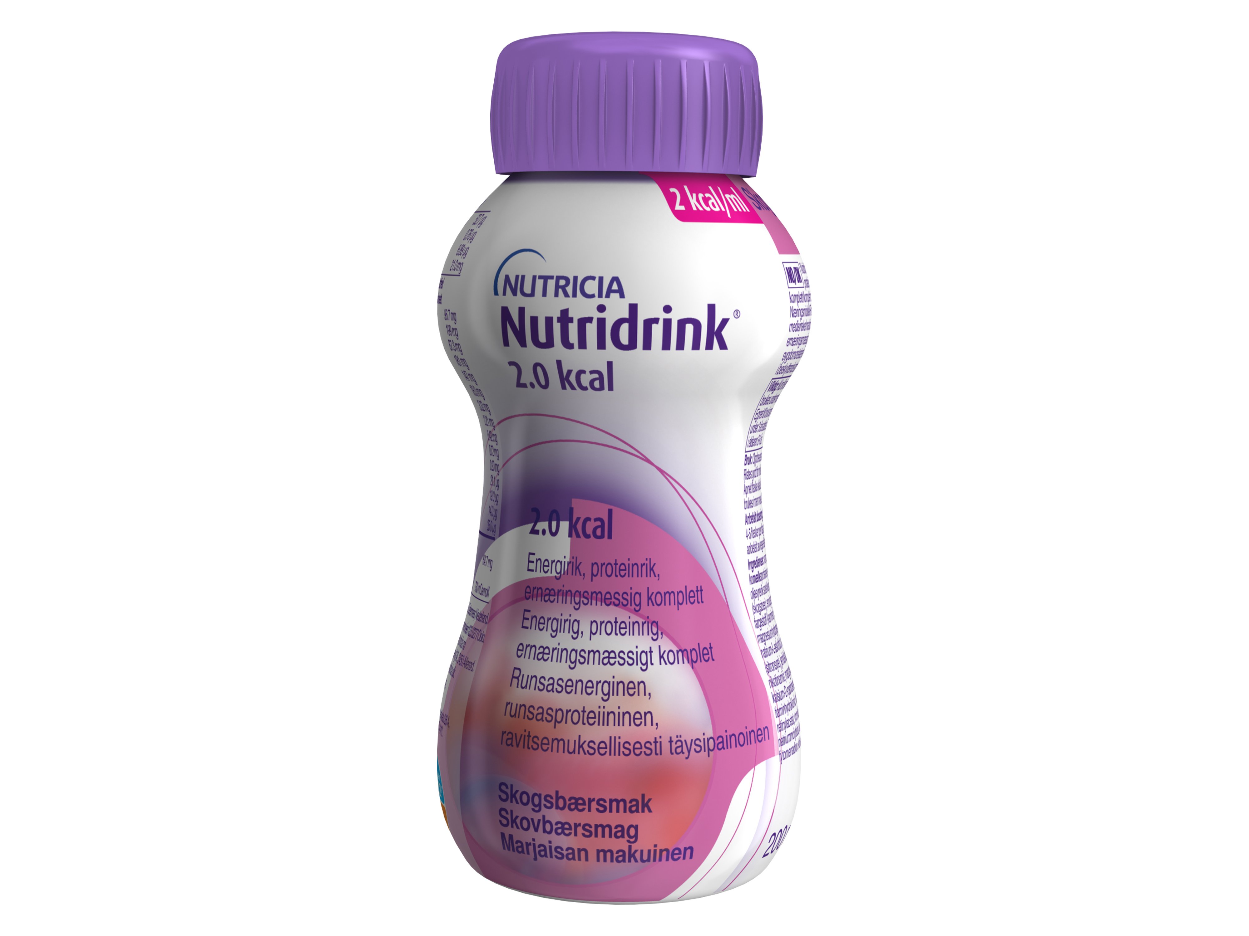 Nutridrink 2,0 kcal, næringsdrikk, Skogsbær, 200 ml