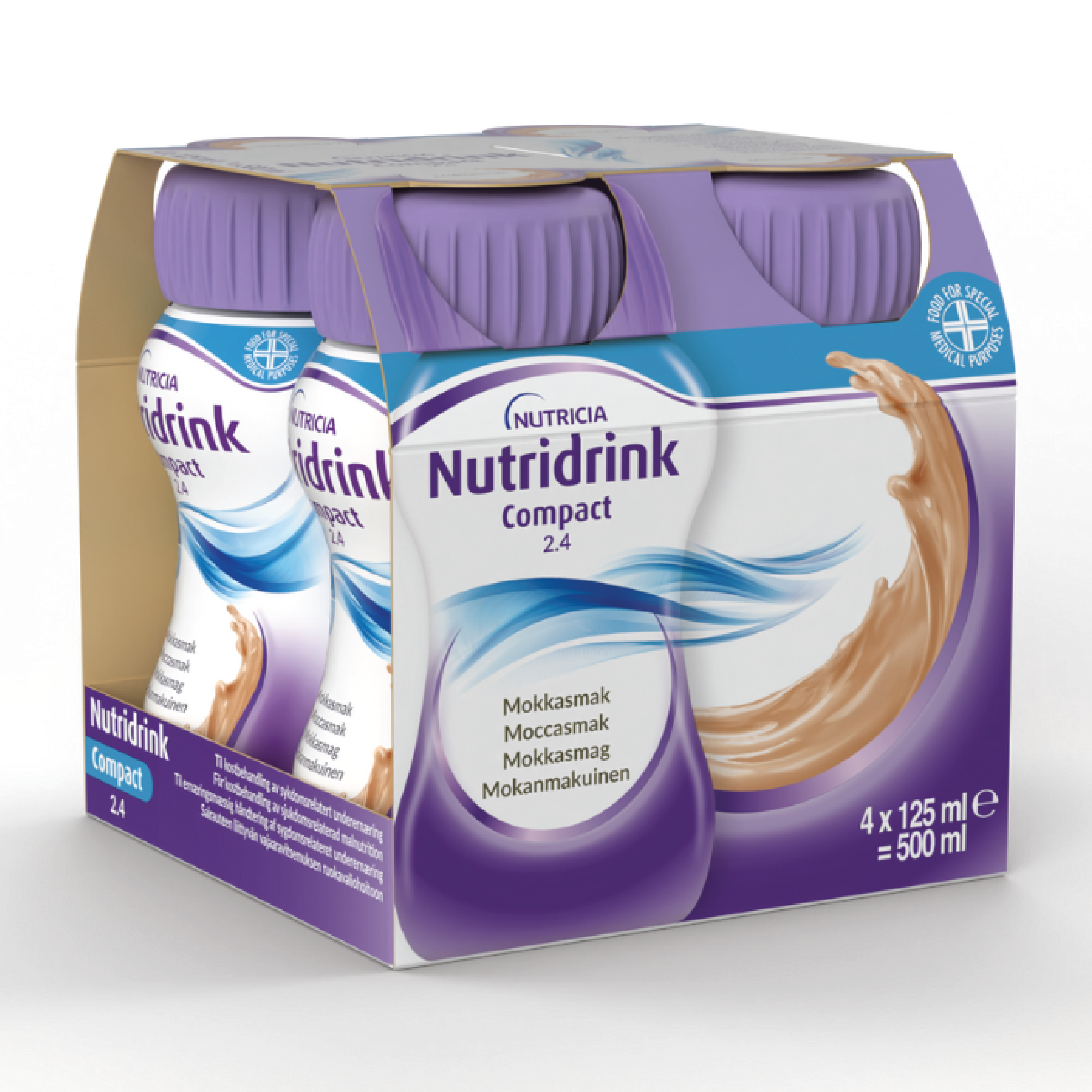 Nutridrink Compact 2.4 Næringsdrikk, Mokka, 4x125 ml