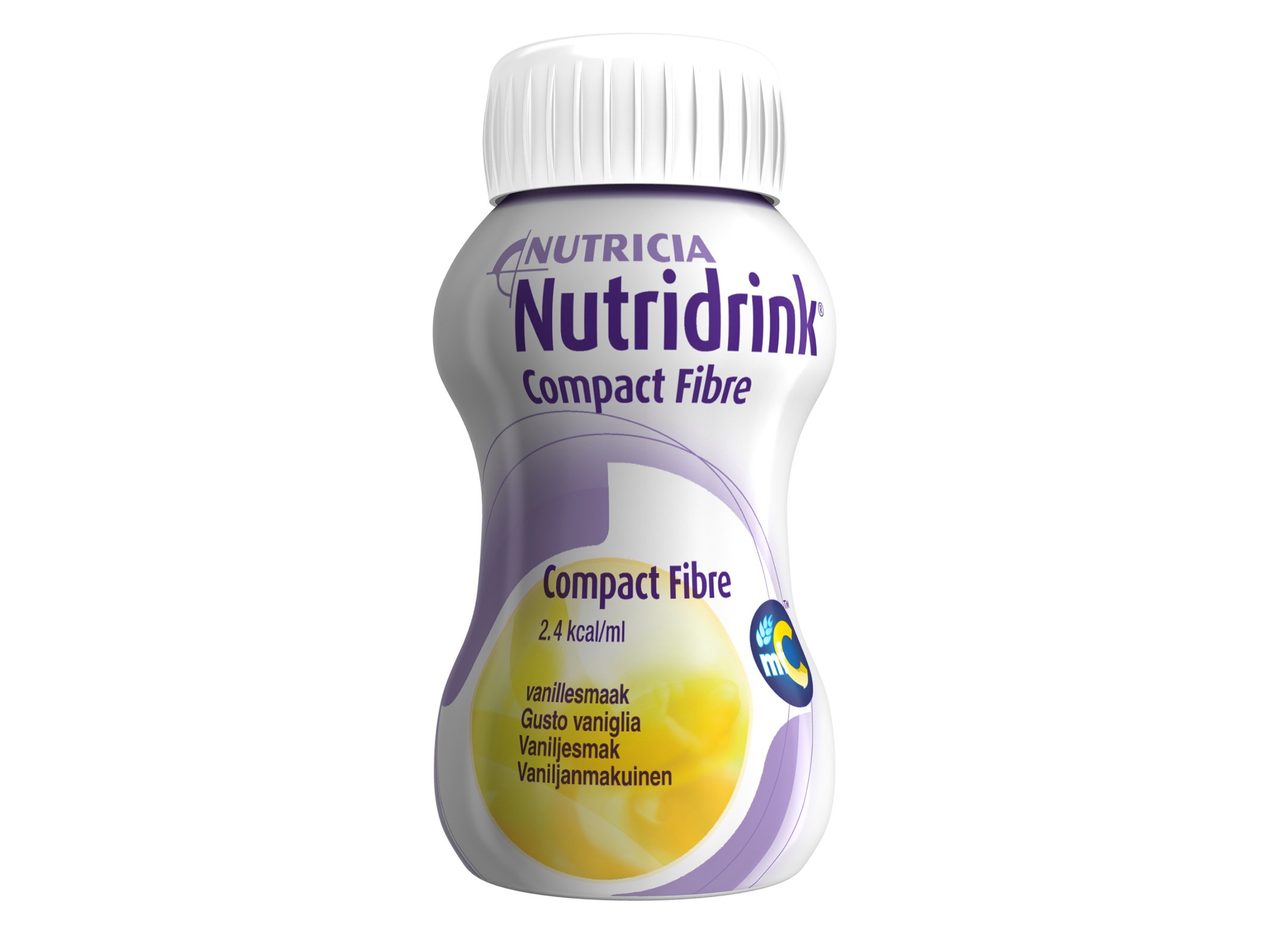 Nutridrink Compact fibre næringsdrikk, Vanilje, 4 x 125 ml