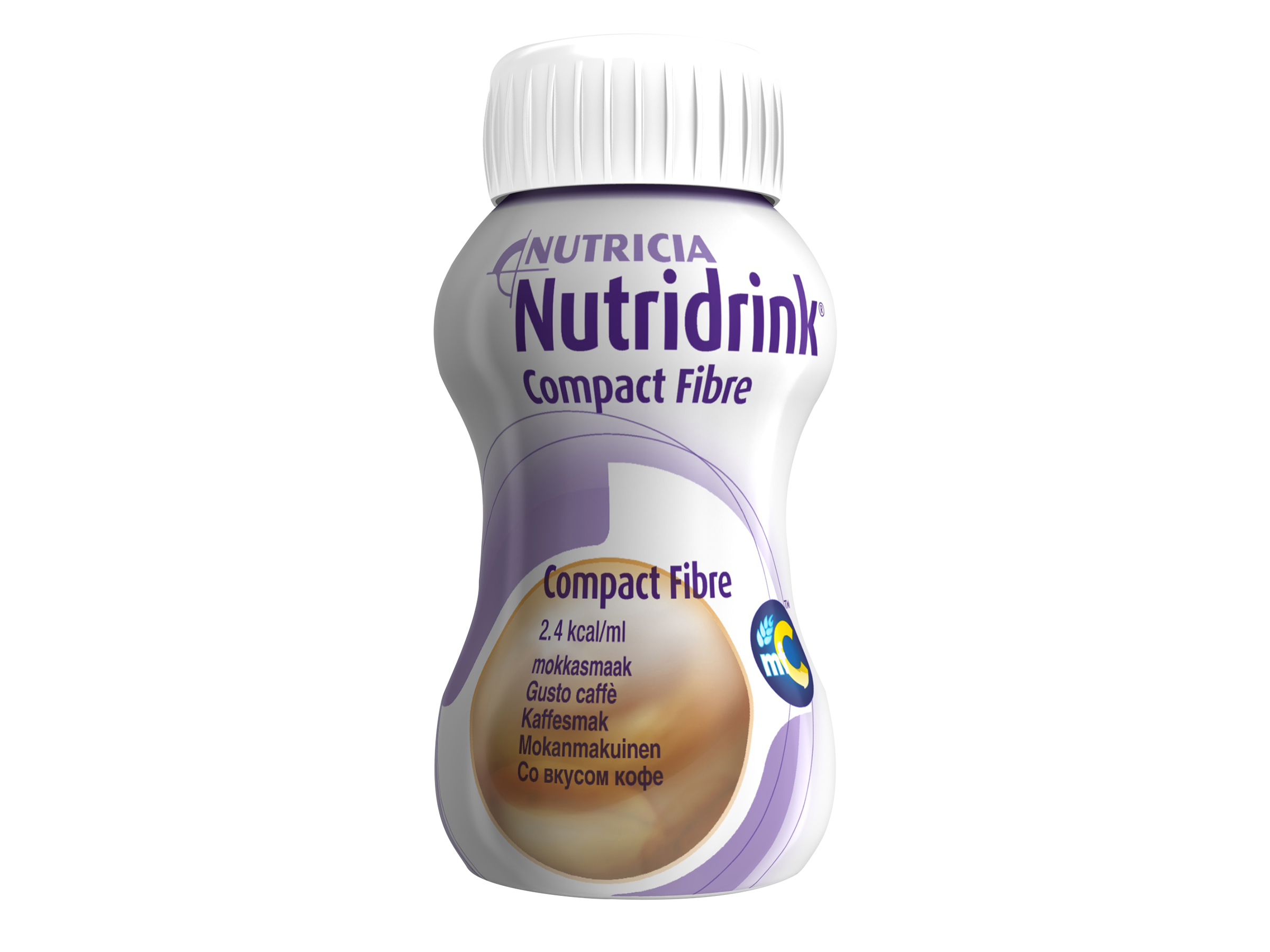 Nutridrink Compact fibre,næringsdrikk, Kaffe, 4 x 125 ml